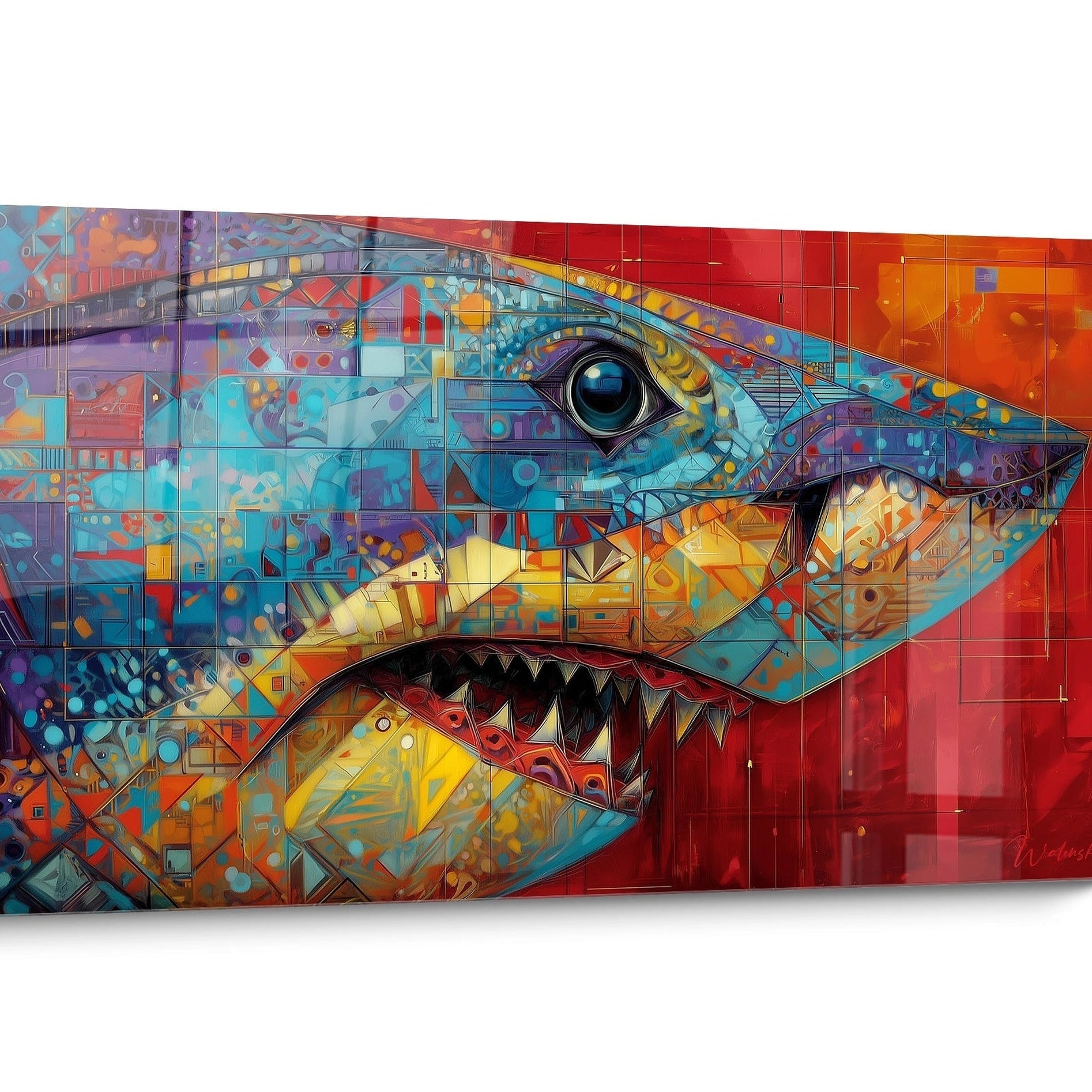 Tableau Mégalodon Abstrait