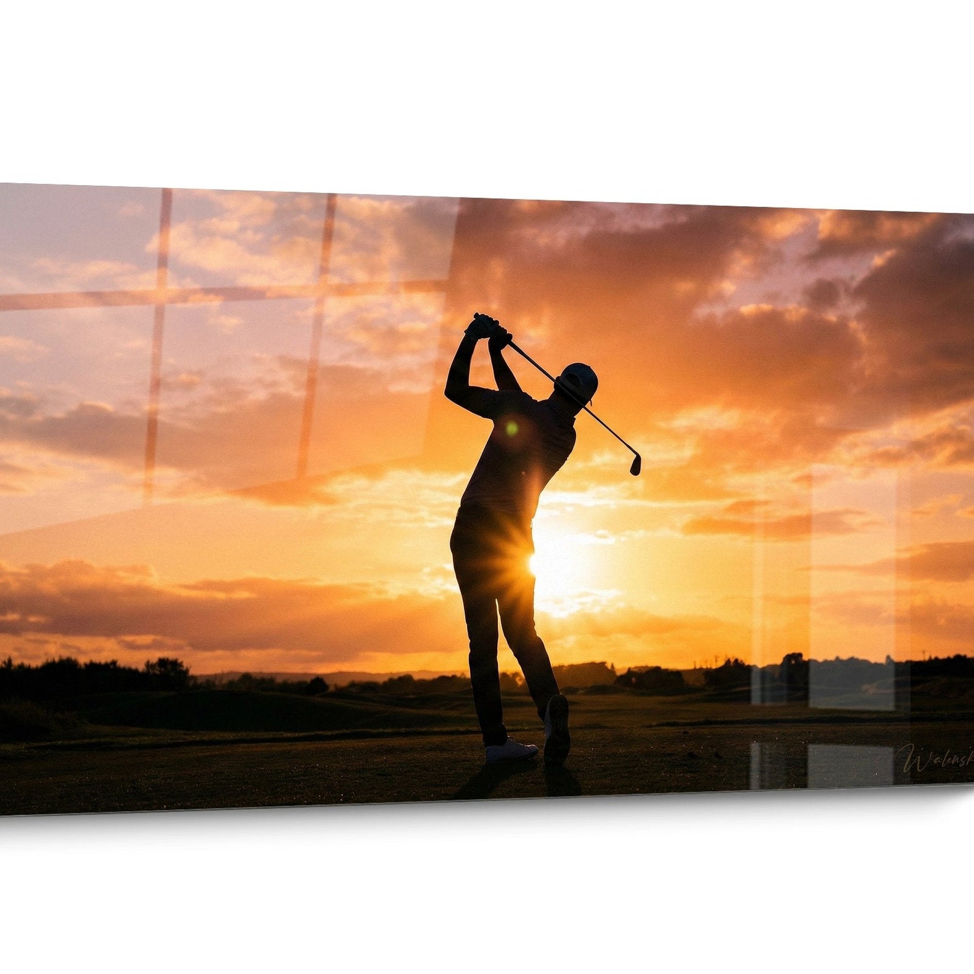 Tableau Golf Coucher Soleil