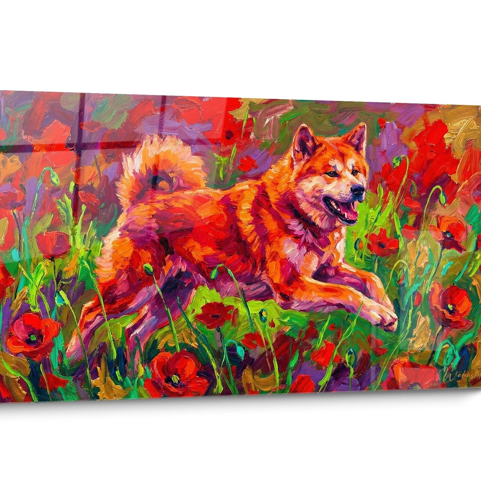 Tableau chien Akita Inu Expressionniste