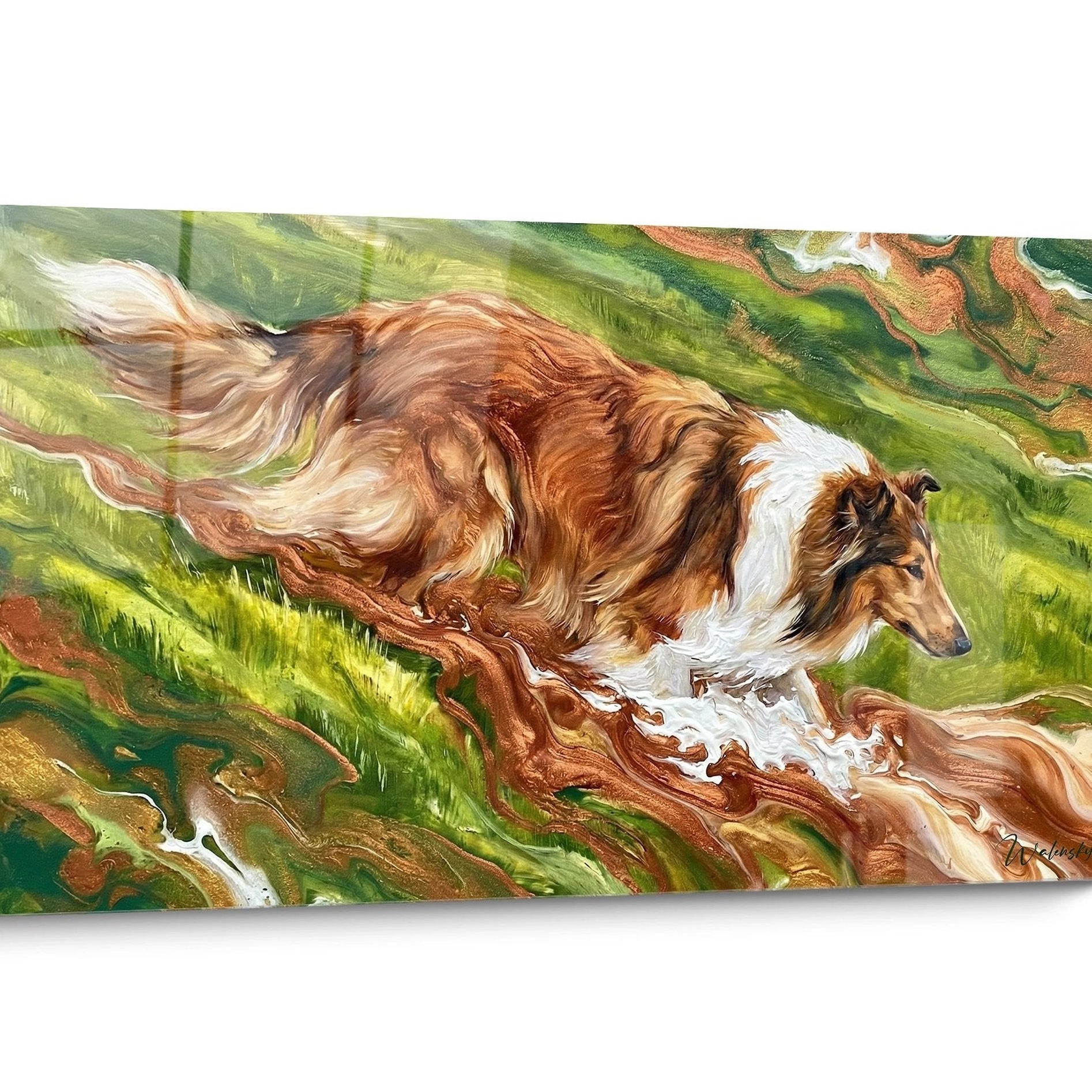 Tableau Collie Mouvement
