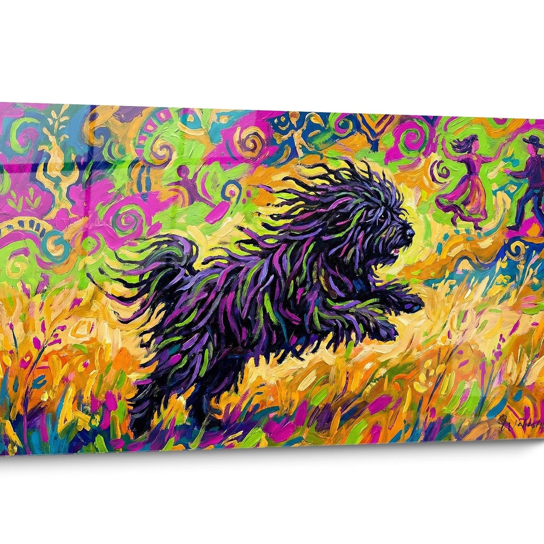 Tableau chien Puli Street Art