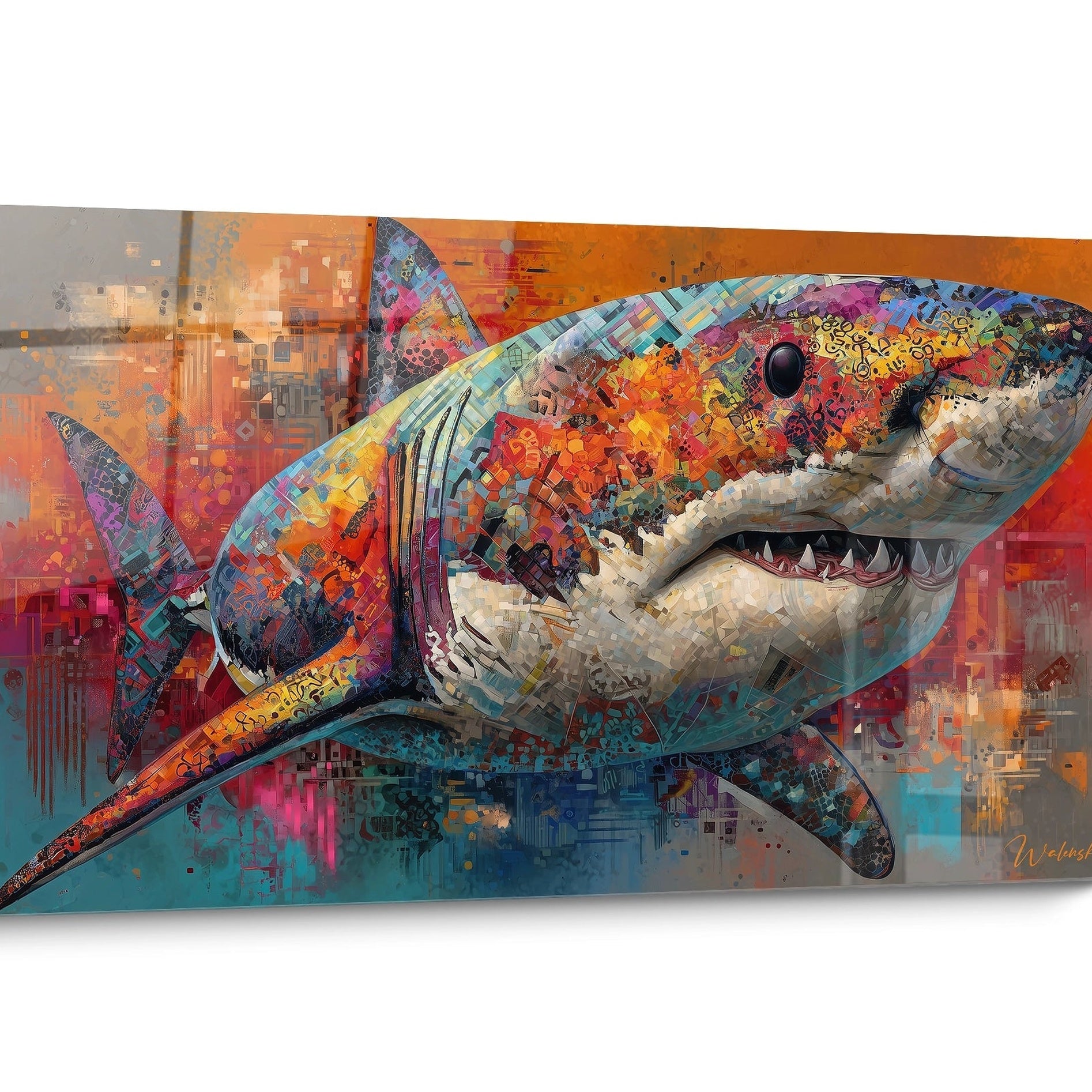 Tableau Mégalodon Coloré