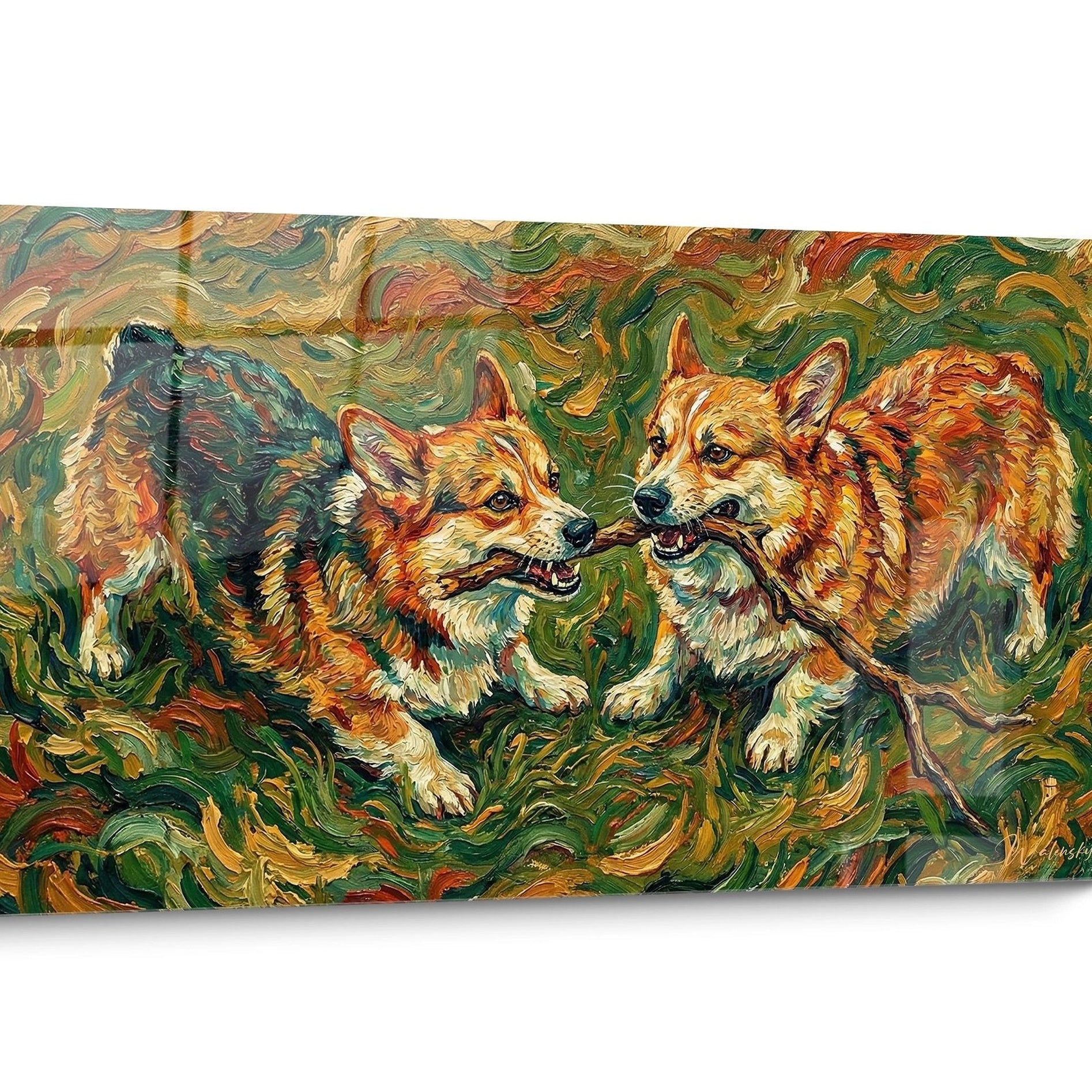 Tableau chien Corgi Pembroke Groupe