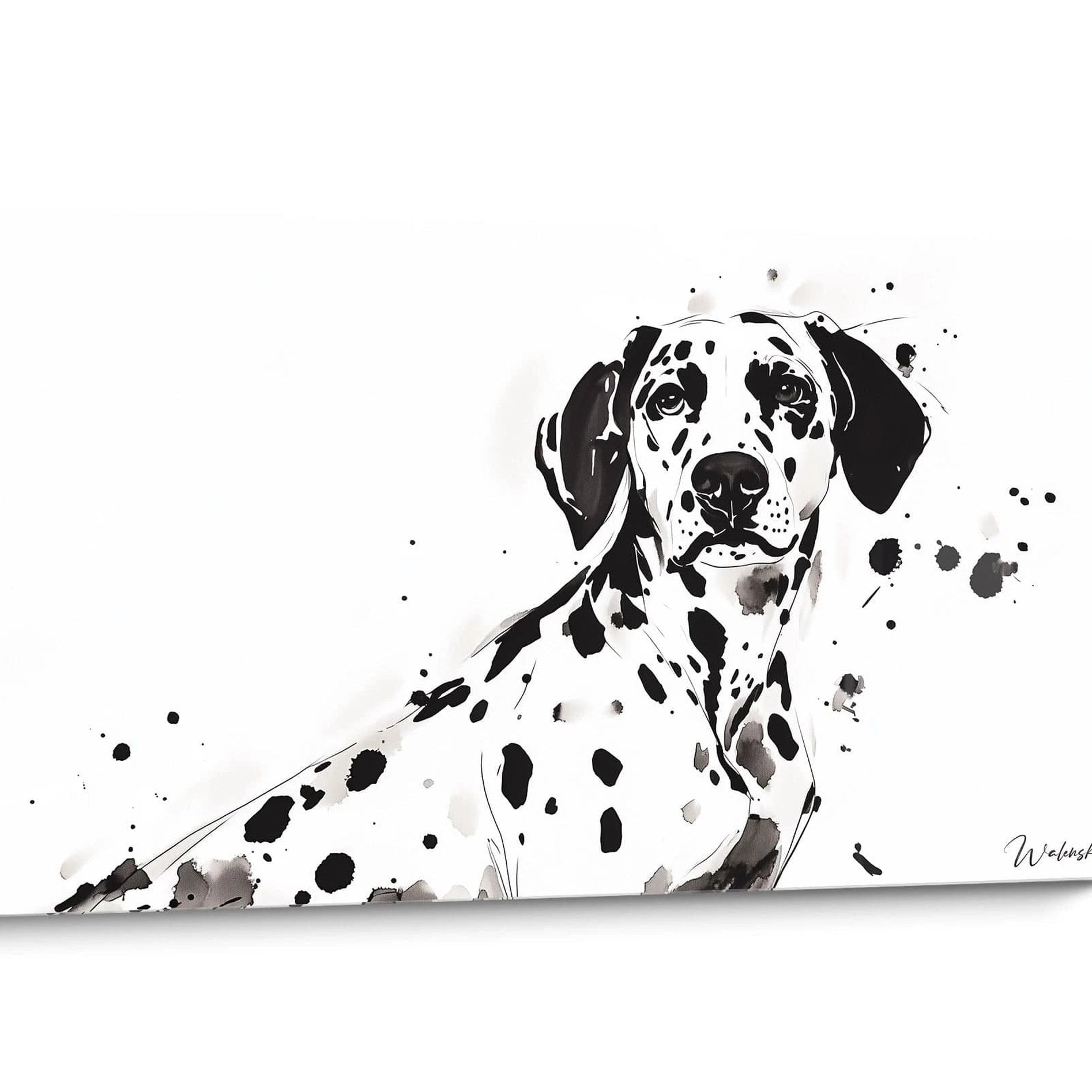 Tableau animaux noir et blanc Minimaliste