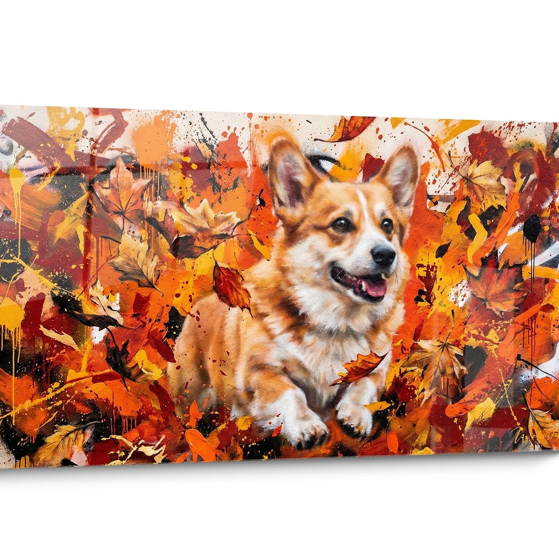 Tableau chien Corgi Pembroke Expressionniste