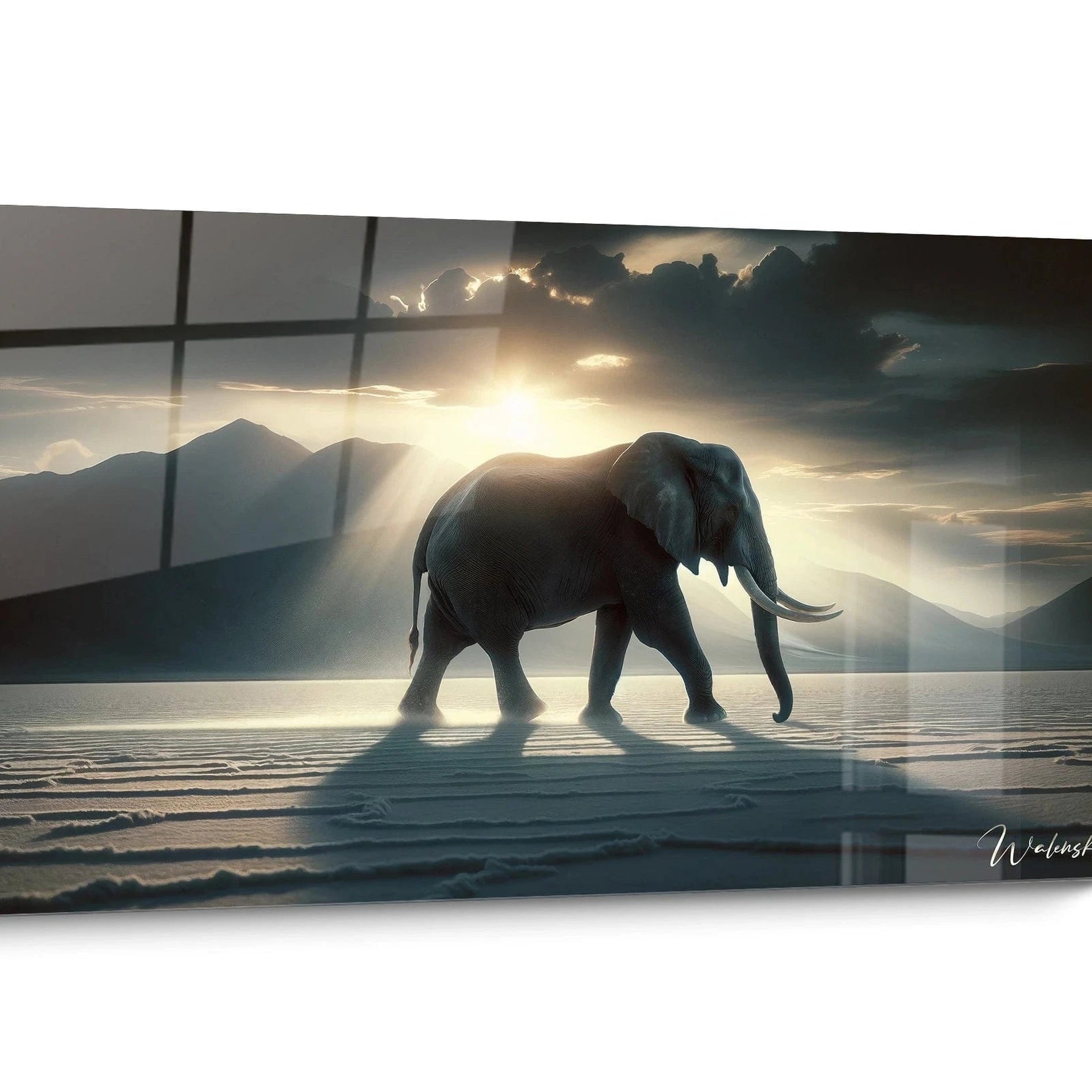 Tableau Animaux de la savane Doré