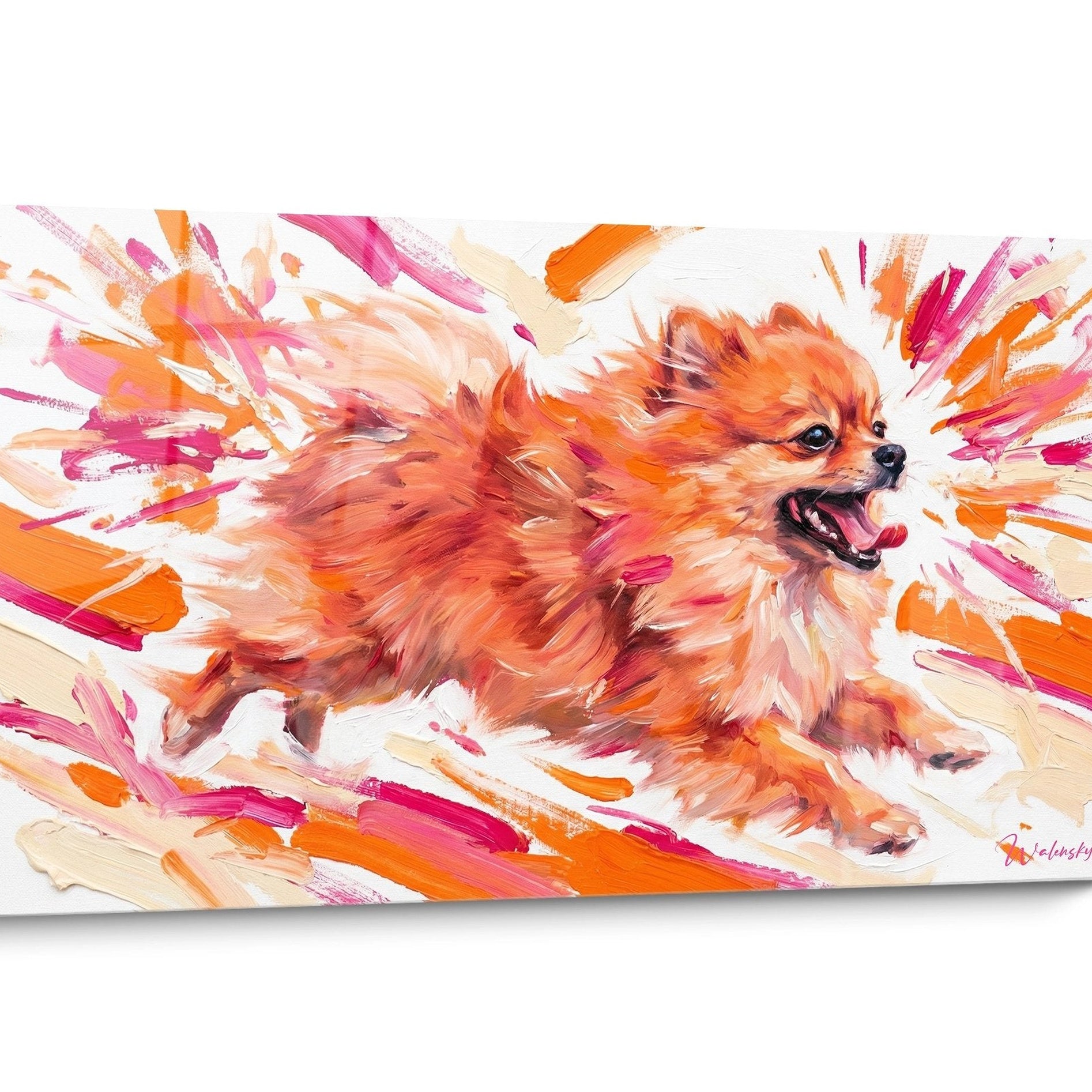 Tableau chien Spitz Poméranien Pop Art