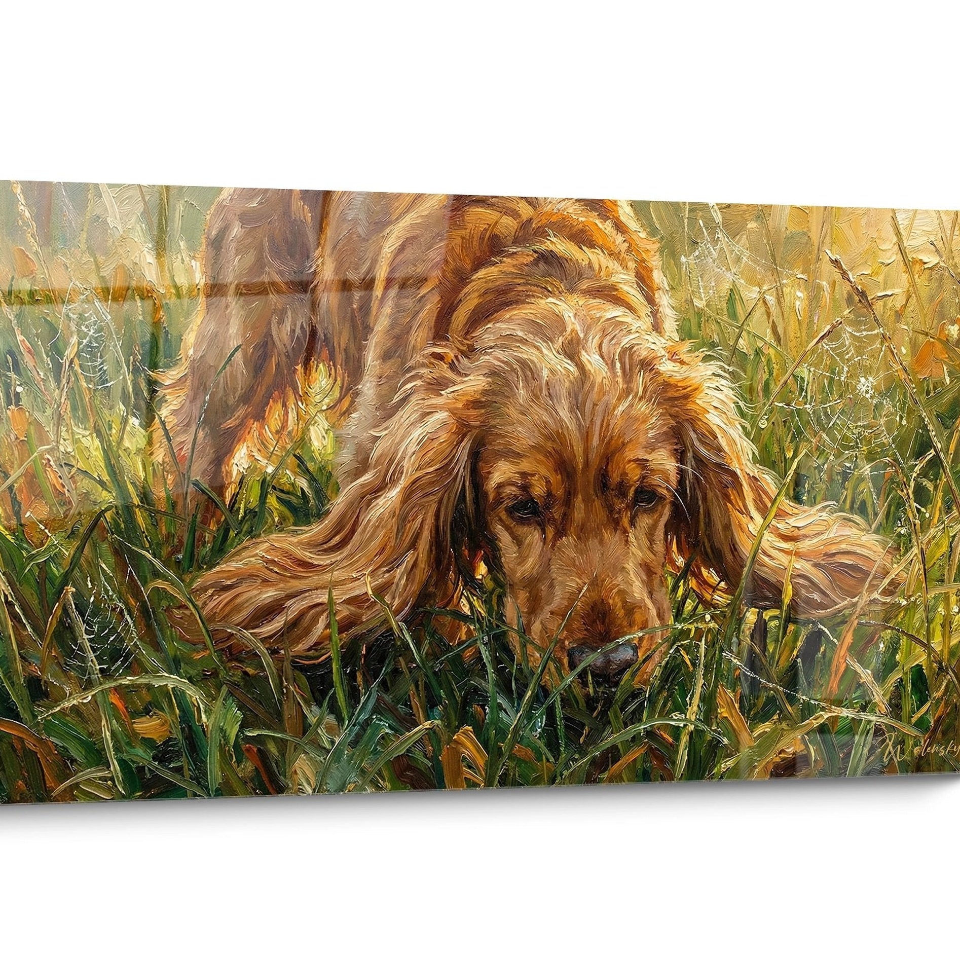 Tableau chien Cocker Anglais Roux