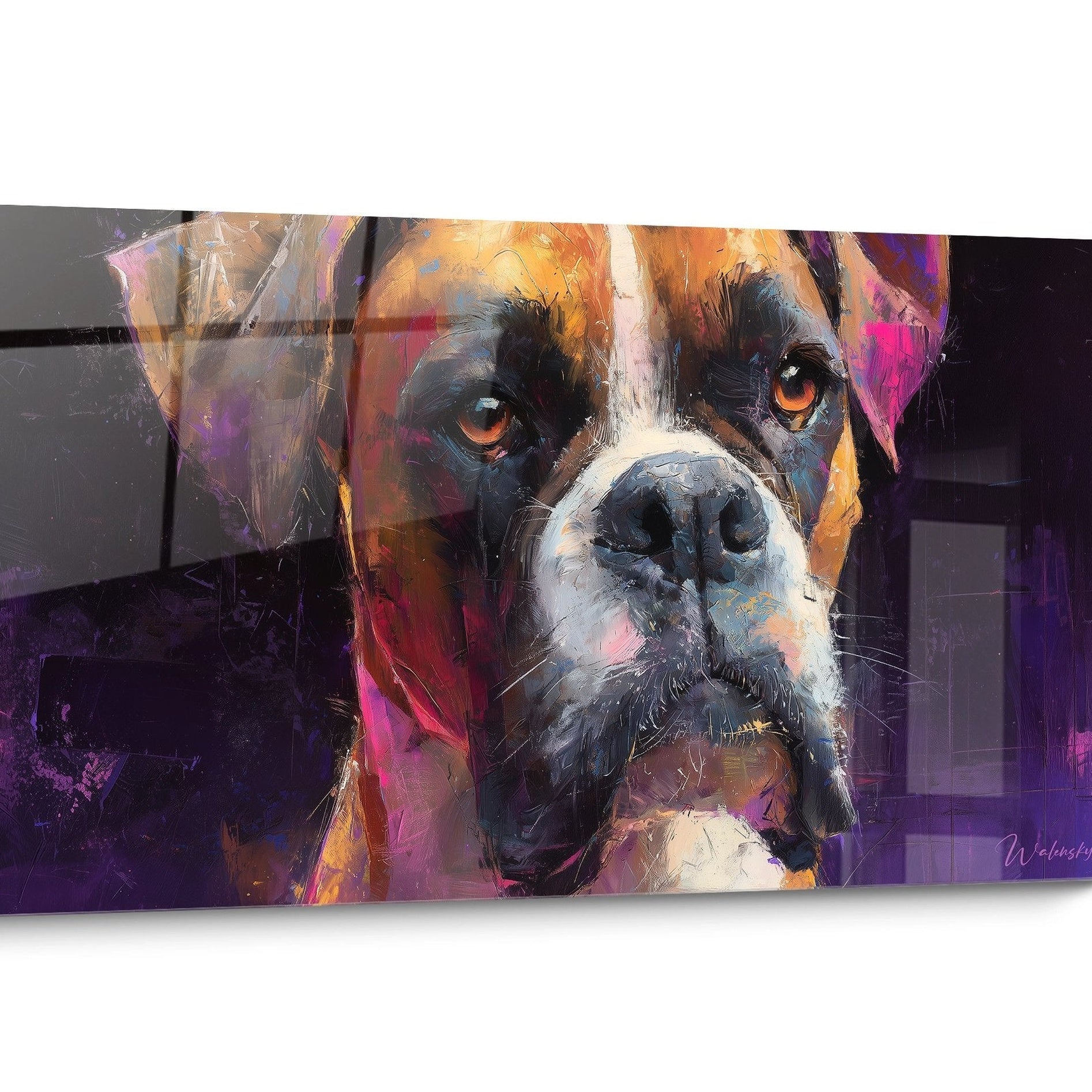 Tableau chien Boxer Pop Art