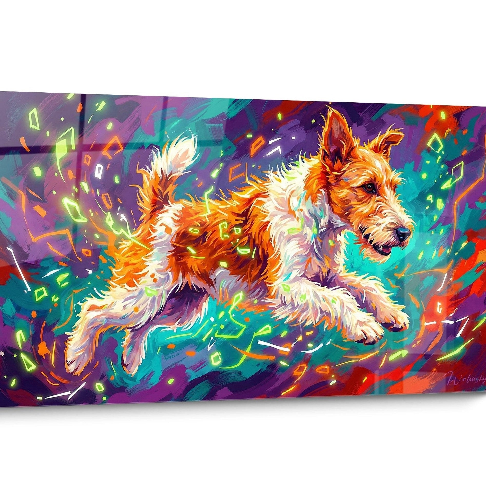 Tableau chien Fox Terrier Pop Art
