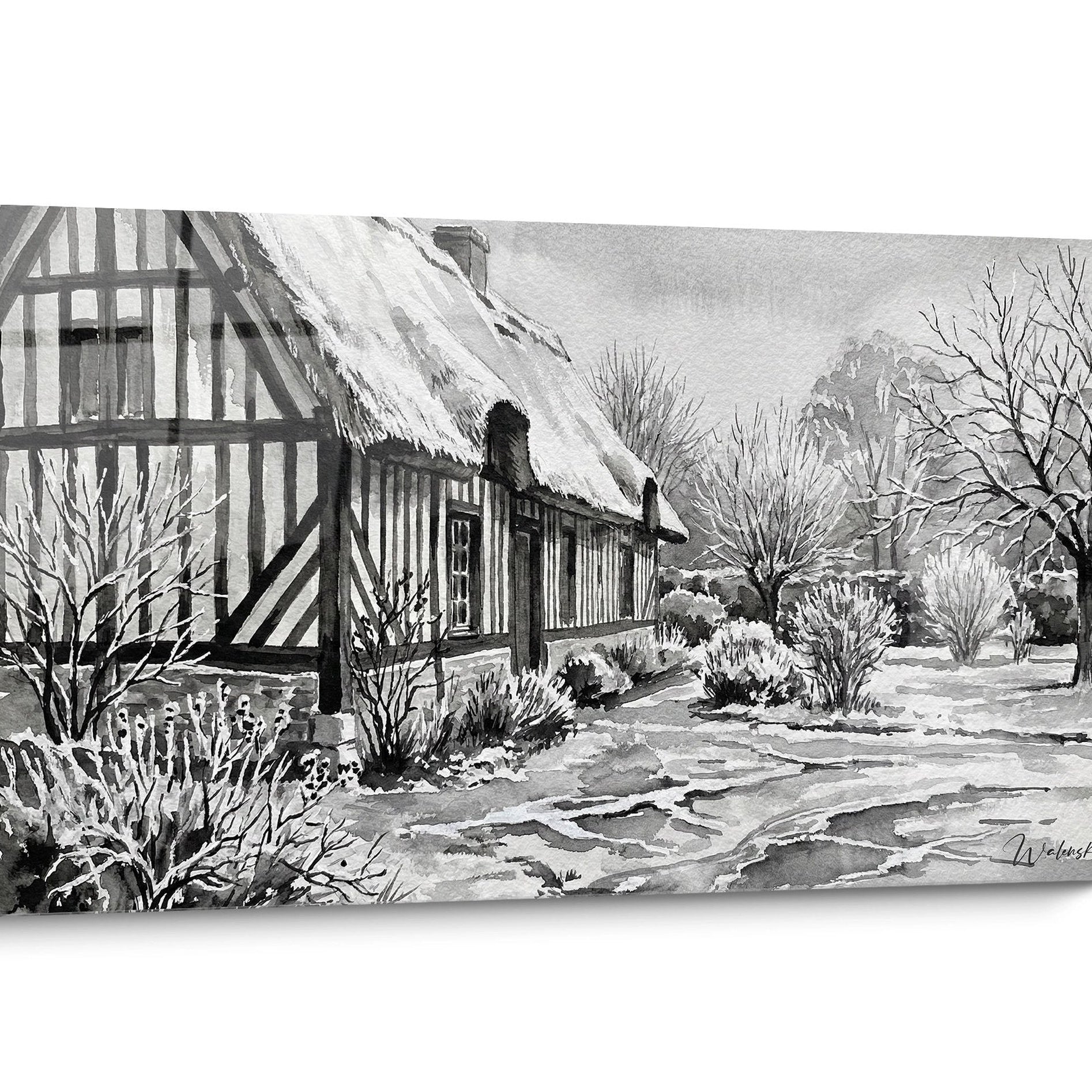 Tableau Normandie Noir et Blanc