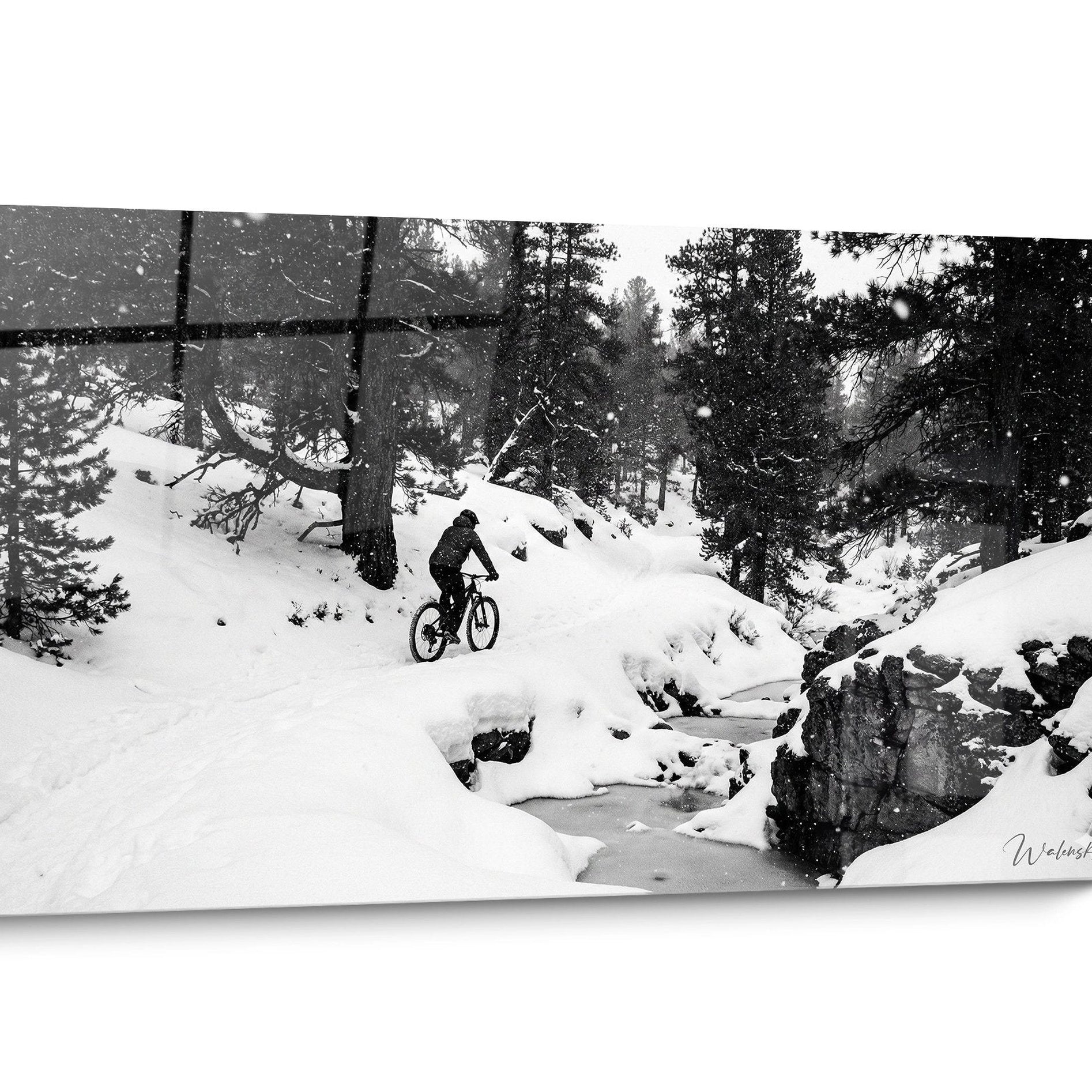 Tableau VTT Chemin Noir et Blanc