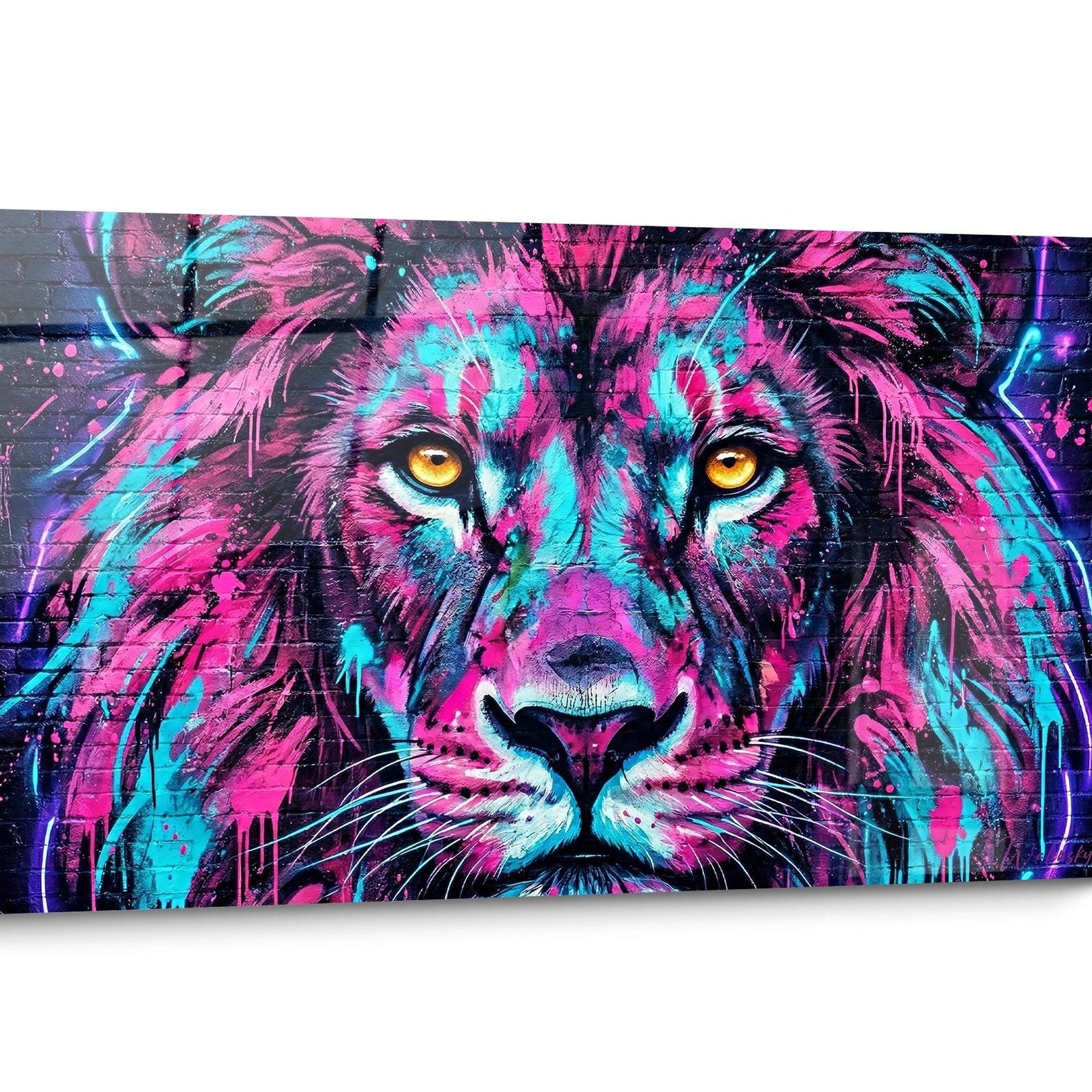 Tableau Street art néon fluo