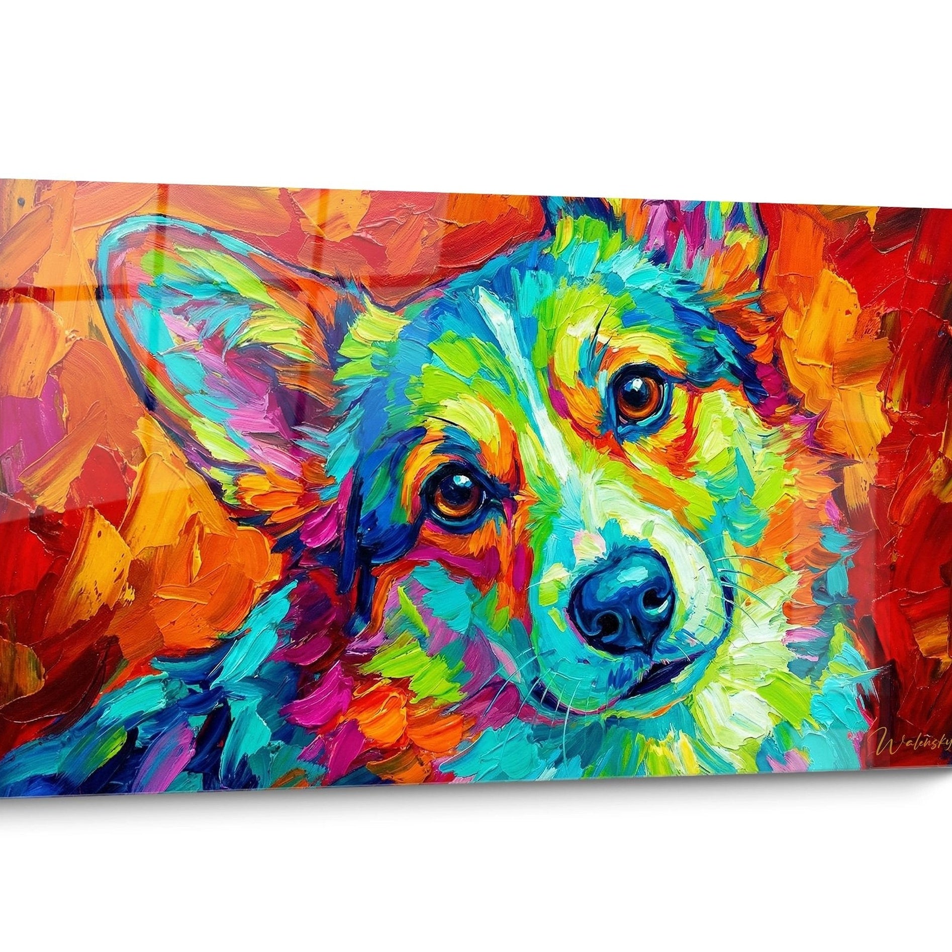 Tableau chien Corgi Pembroke Pop Art