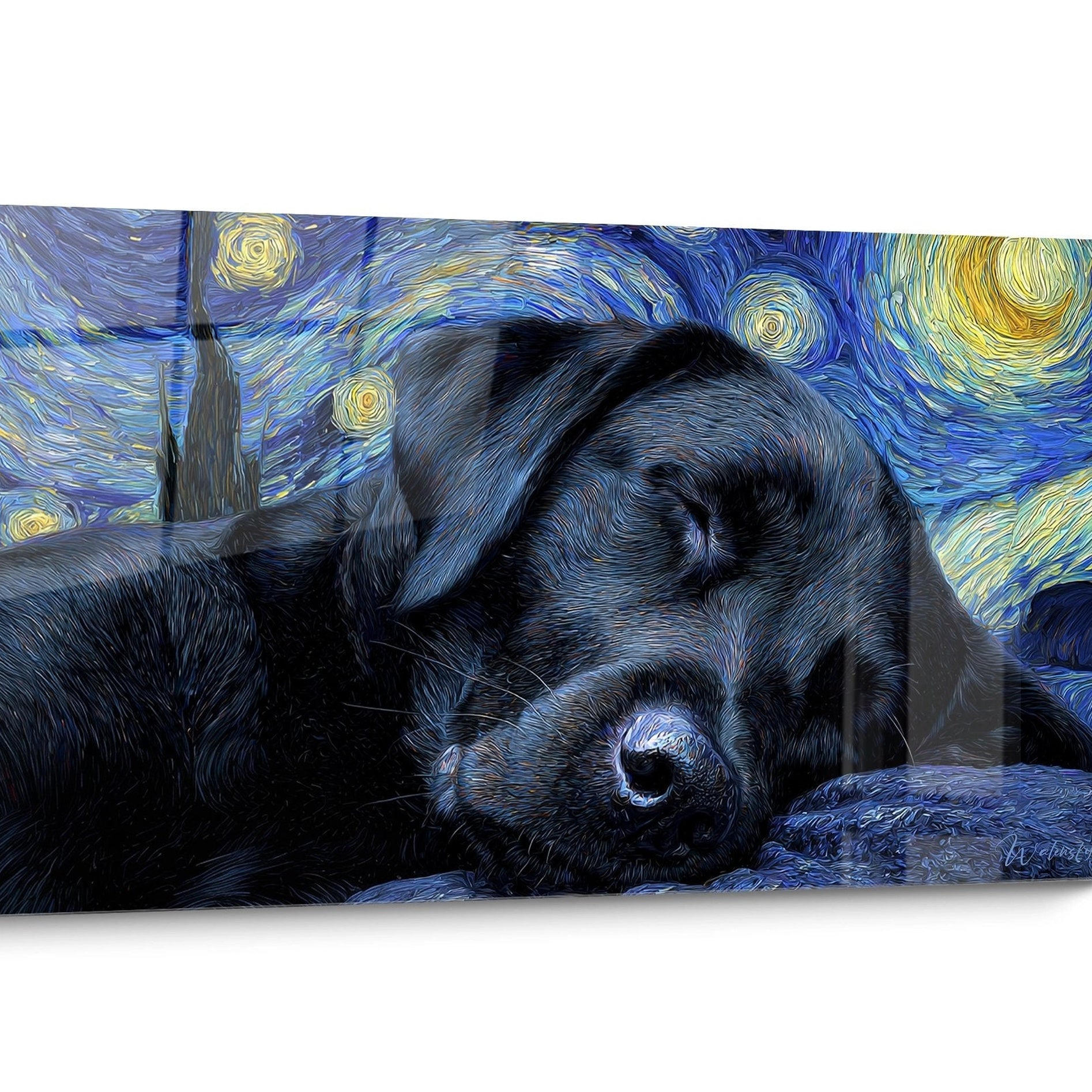 Tableau Labrador Retriever Noir et Blanc