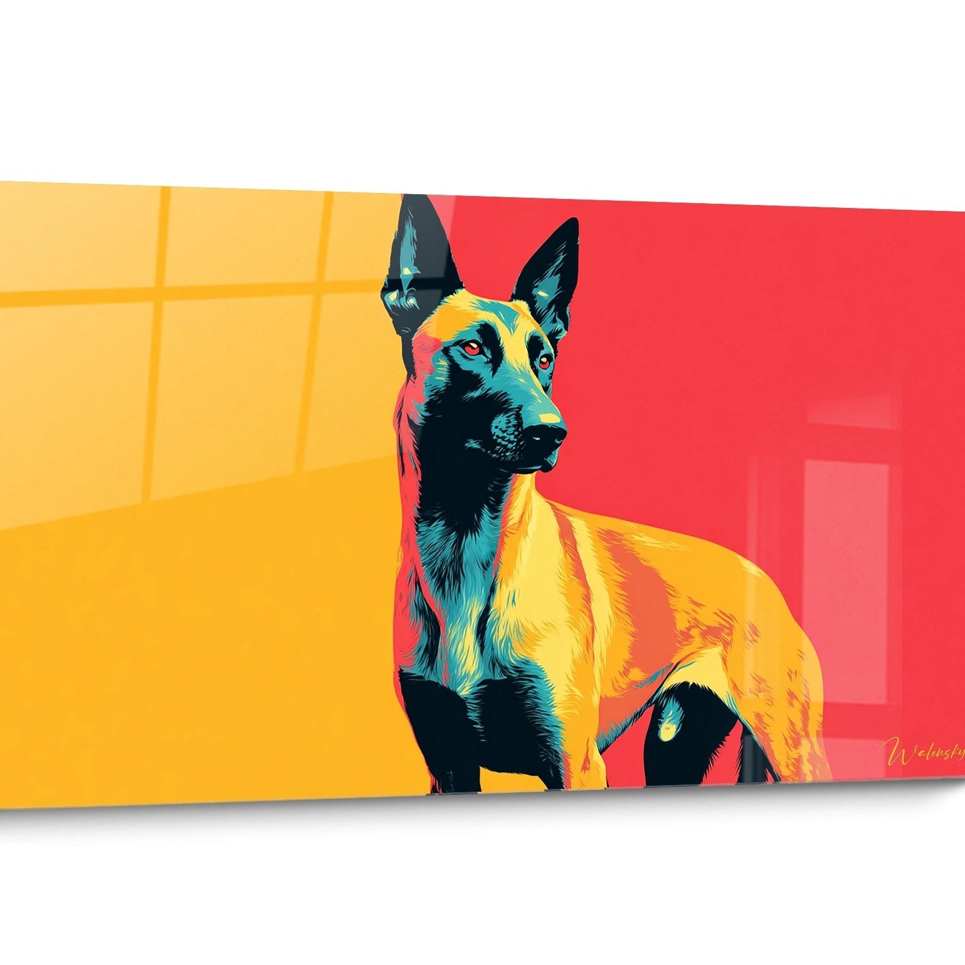 Tableau chien Berger Belge Malinois Pop Art