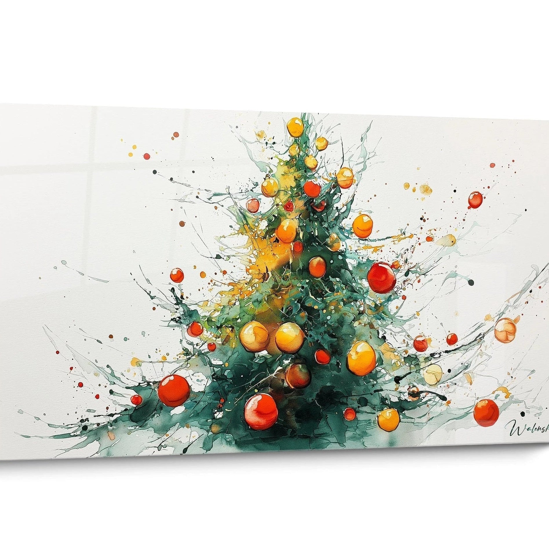 Tableau Noël Aquarelle