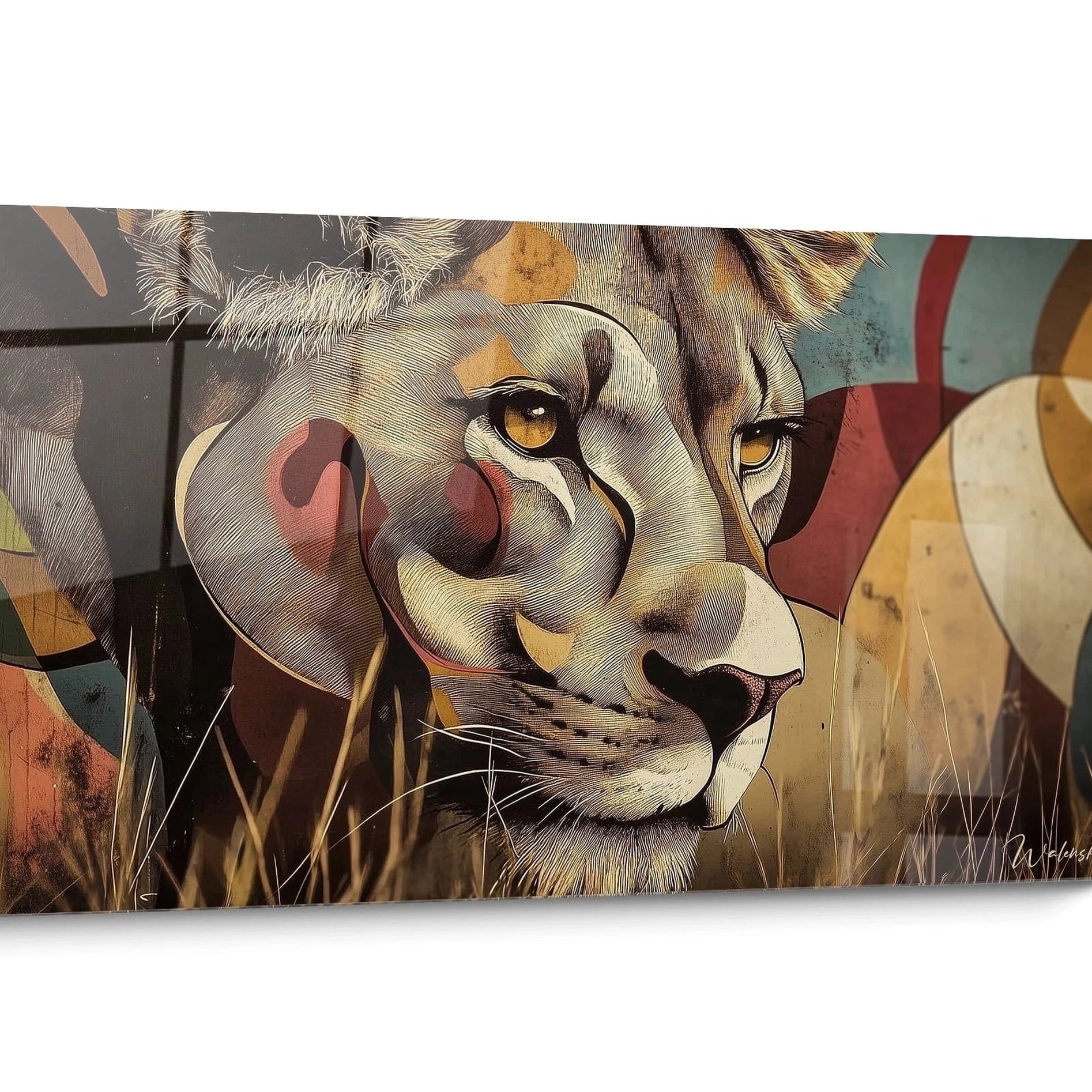 Tableau lionne Portrait