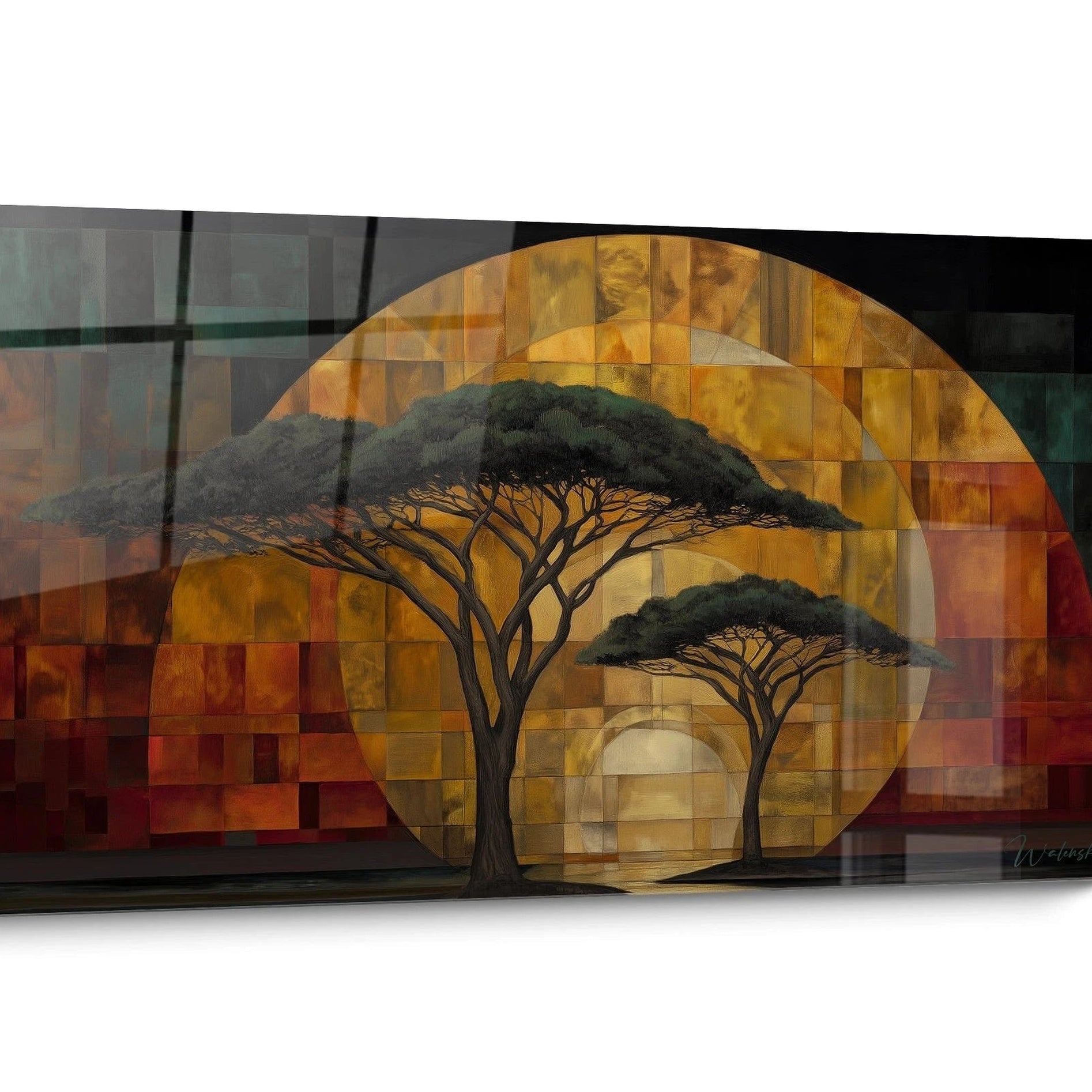 Tableau Paysages africains Géométrique