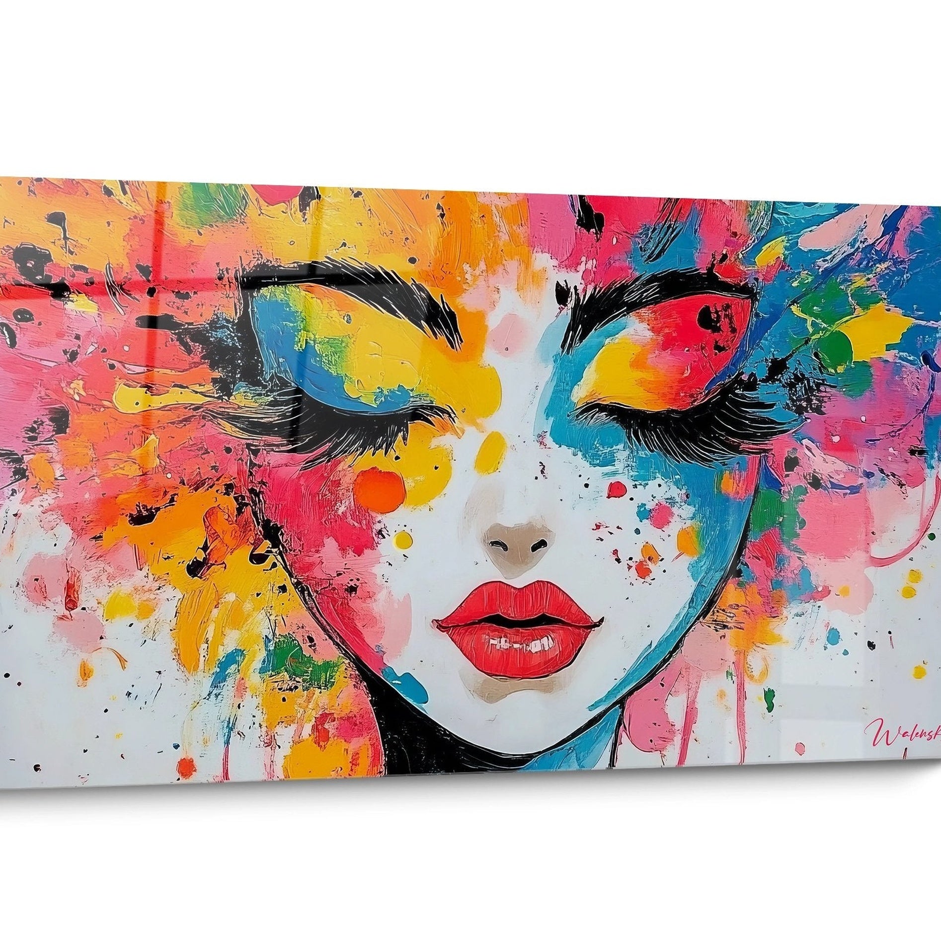 Tableau abstrait Coloré Portrait