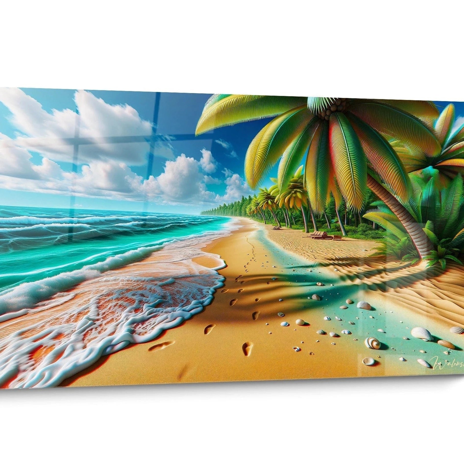 Tableau pour salle de bain Turquoise