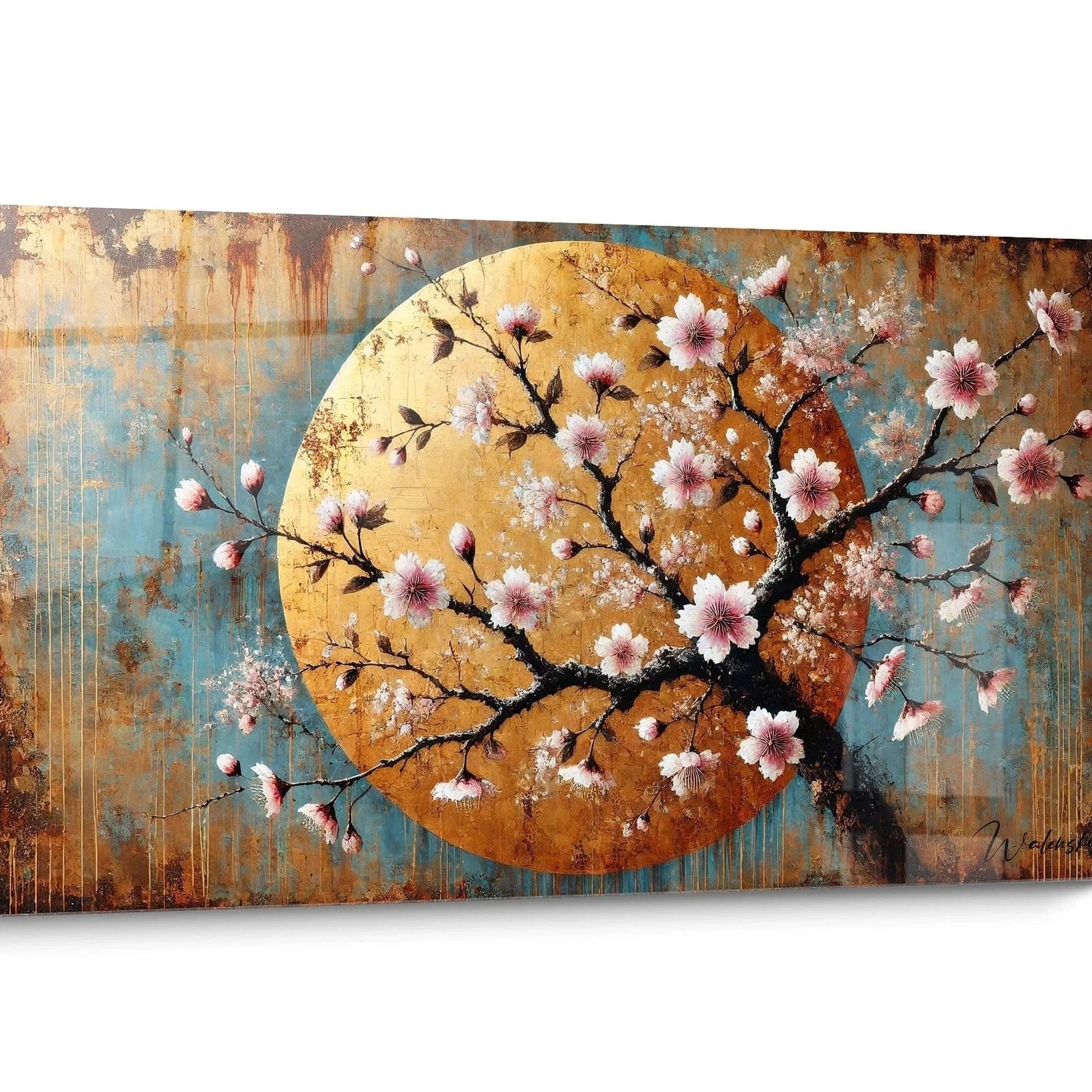 Tableau Zen Turquoise Doré