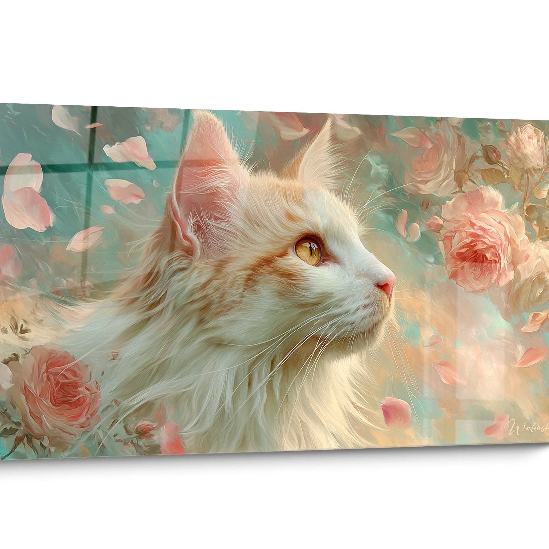 Tableau chat Turkish Angora Vintage