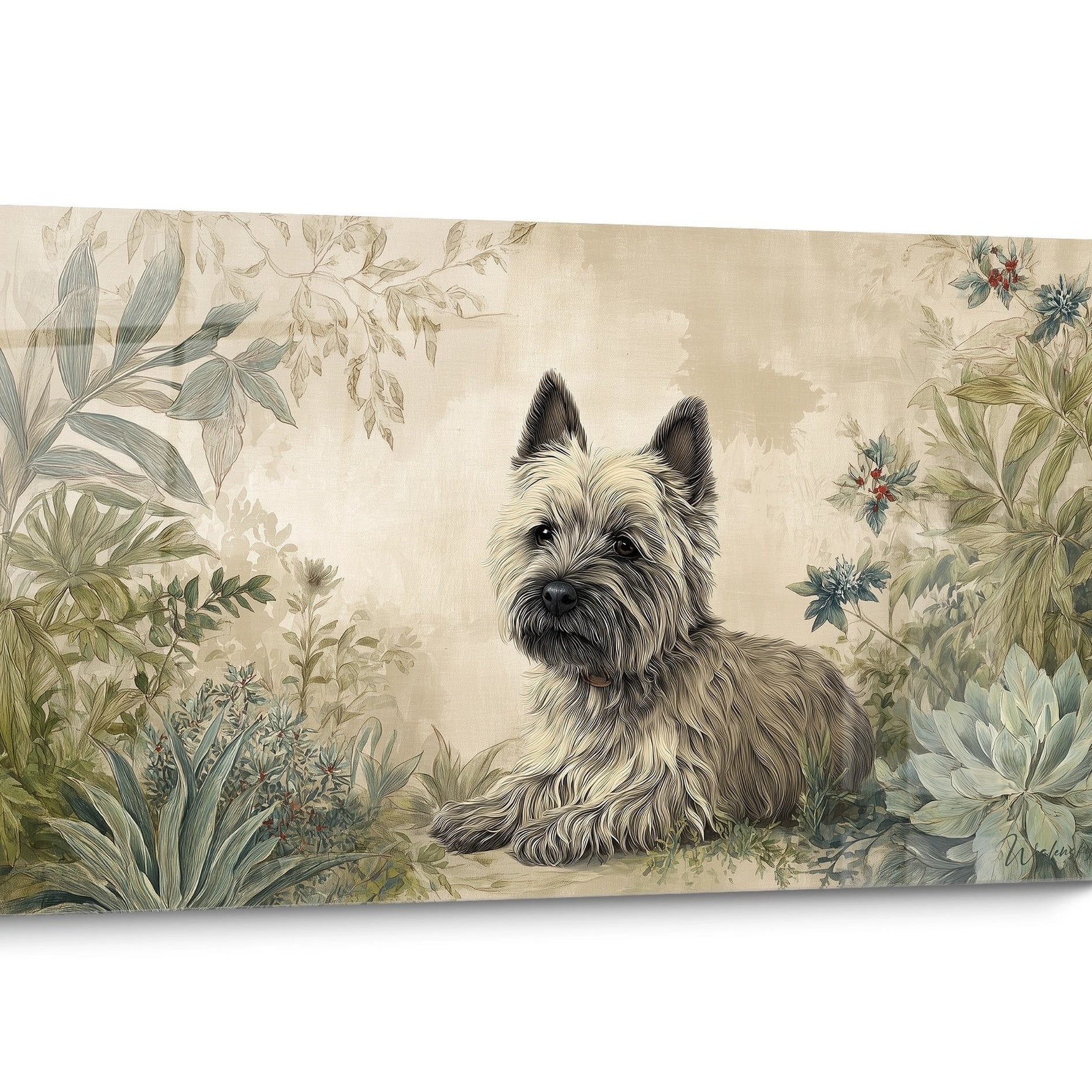 Tableau chien Cairn Terrier Vintage