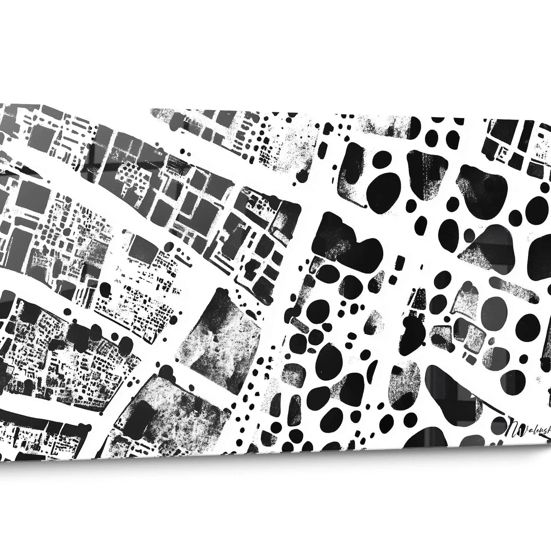 Tableau format rectangulaire Noir et Blanc