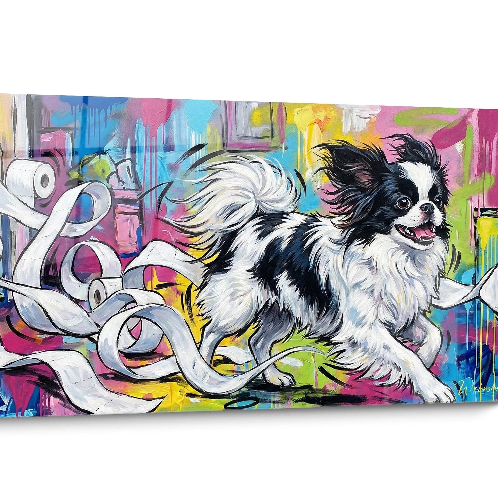 Tableau chien Epagneul Japonais Pop Art