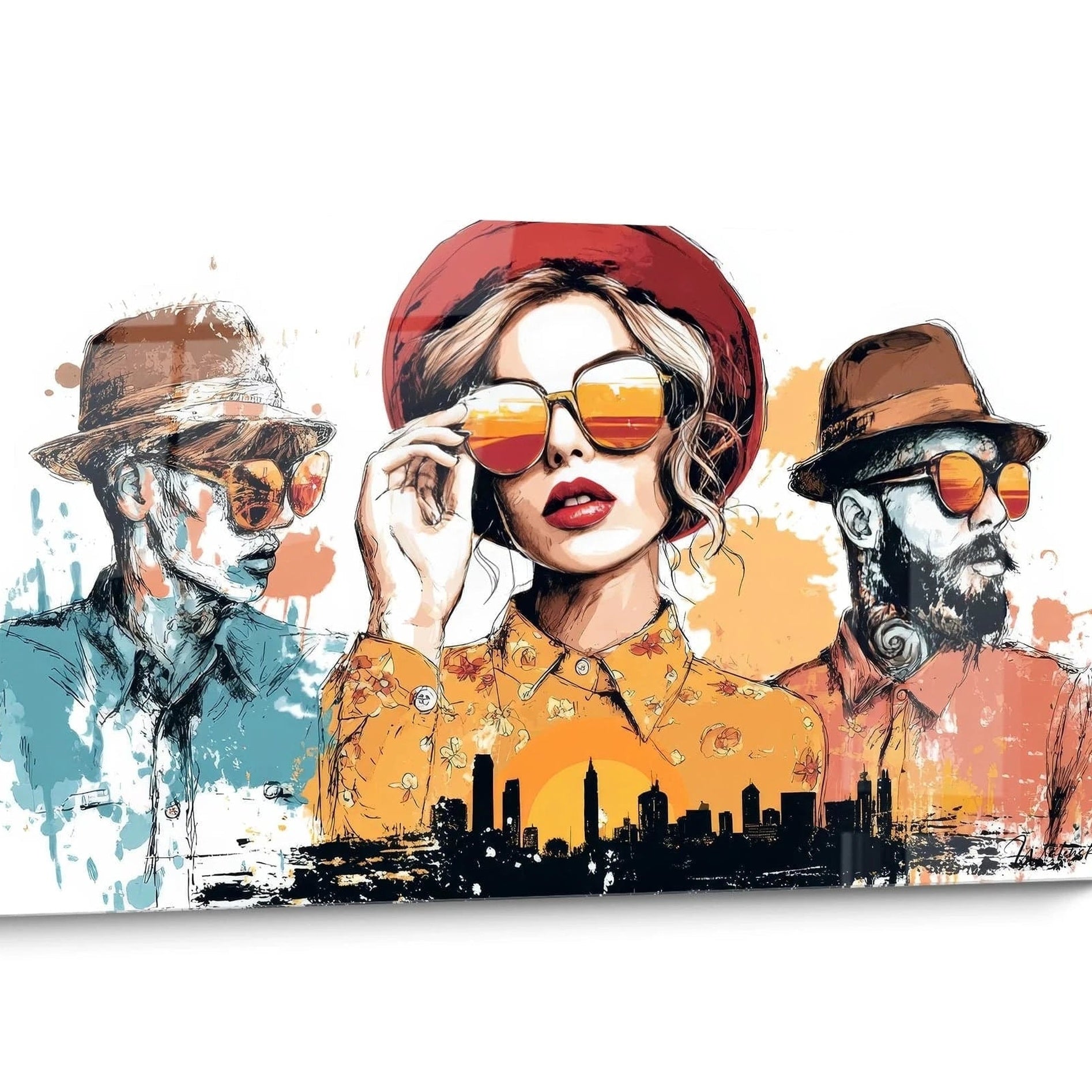 Tableau illustration de mode Coloré