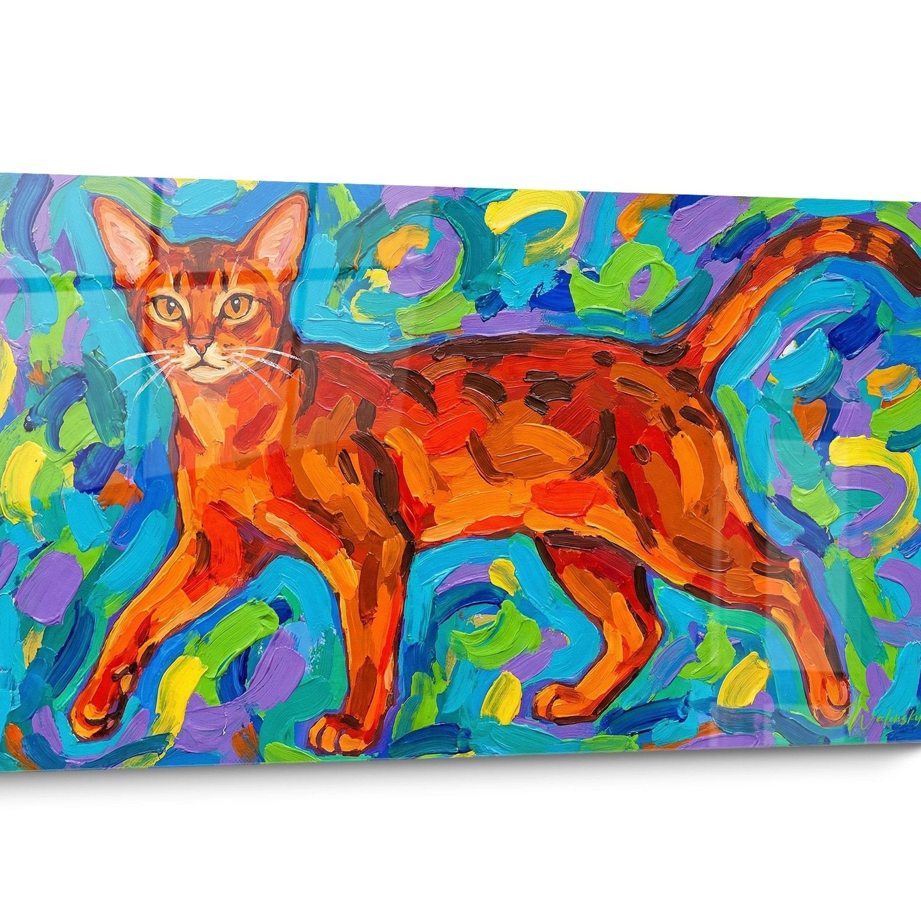 Tableau chat Abyssin Pop Art