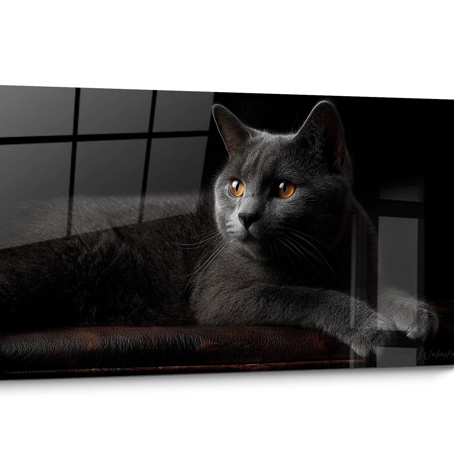 Tableau chat Chartreux Portrait