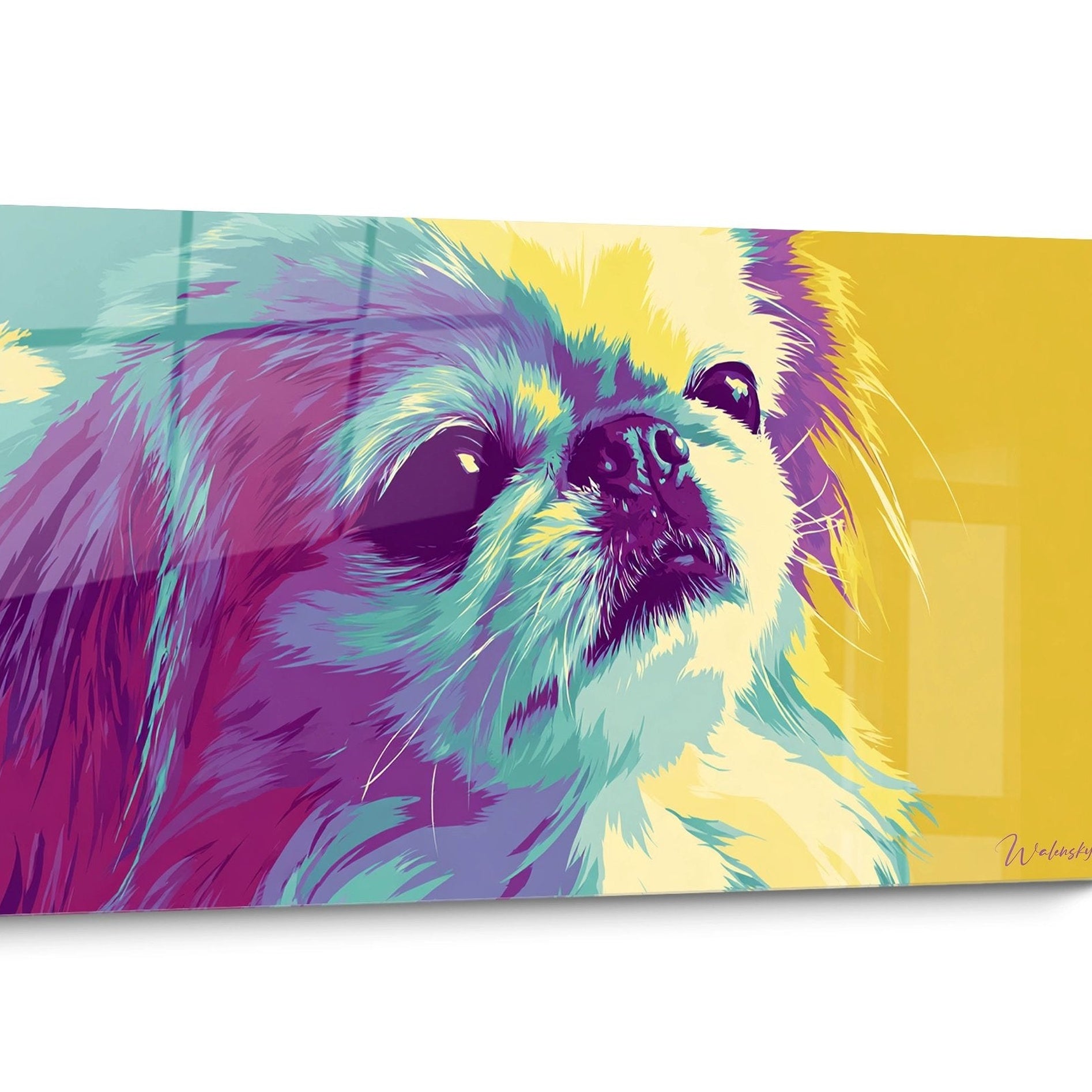 Tableau chien Pekinois Pop Art