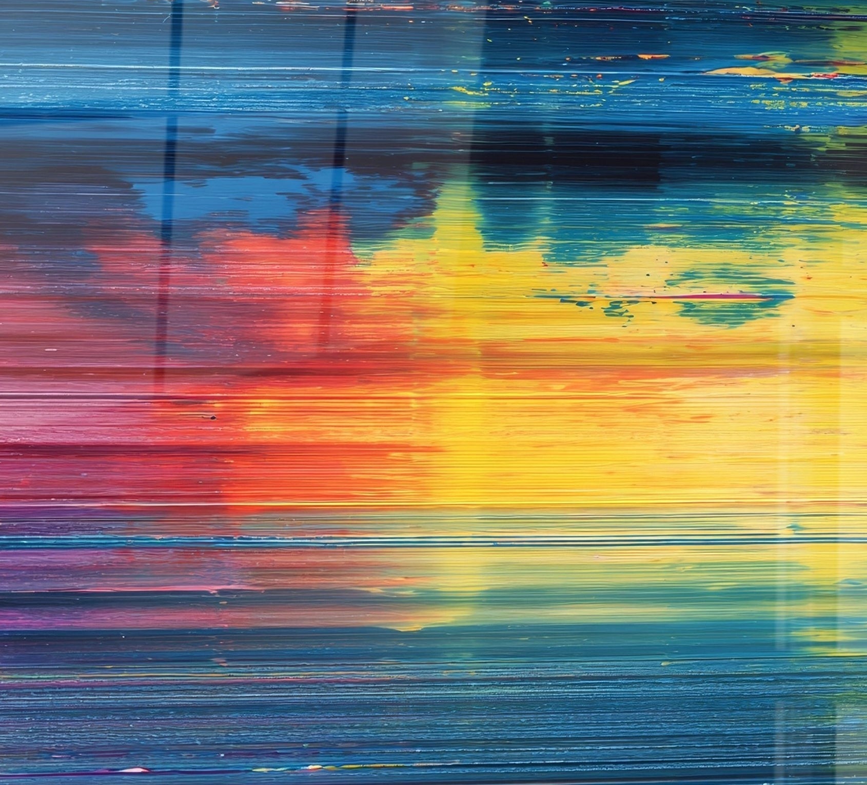 Tableau abstrait style raclé