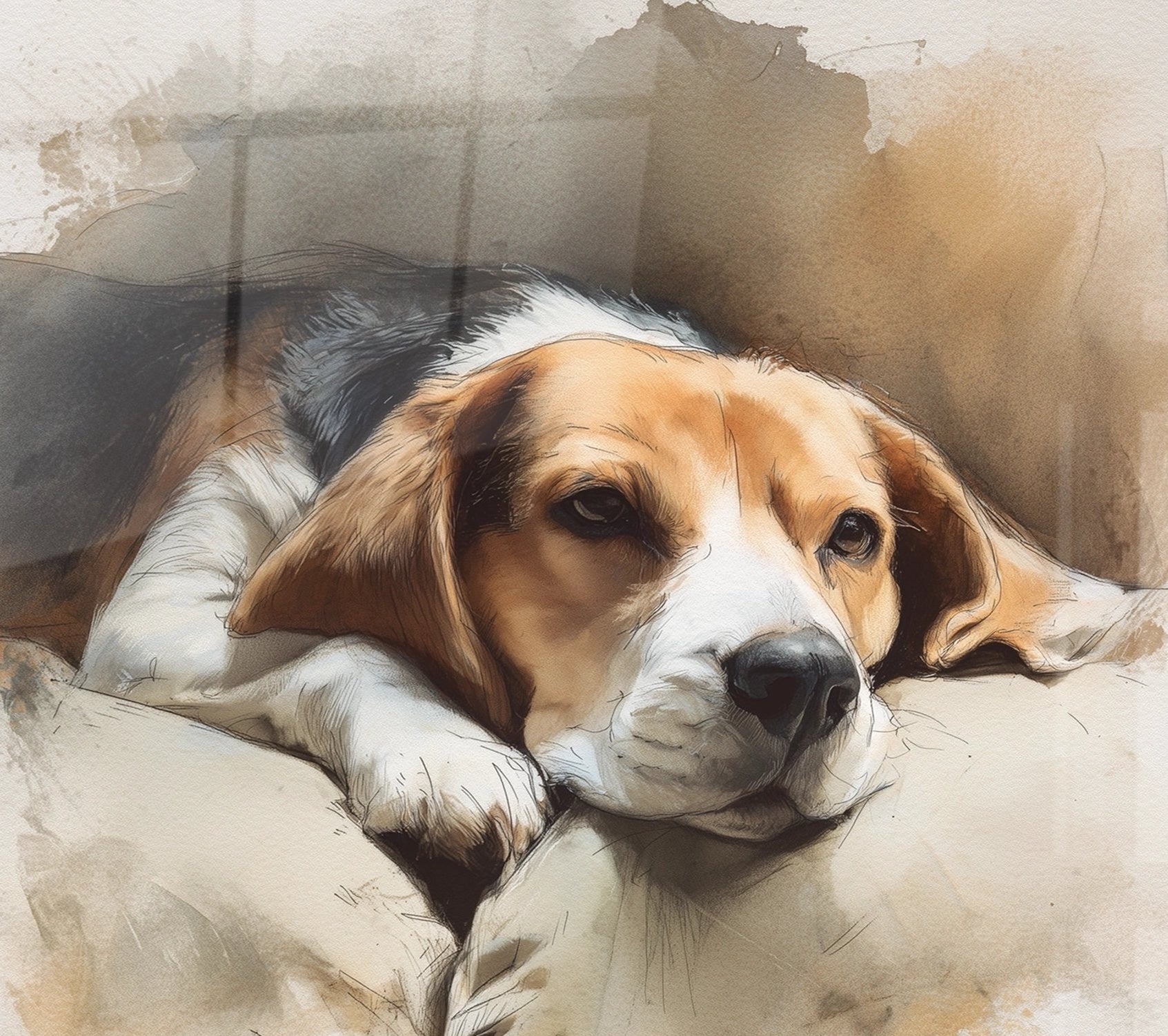 Tableau format carré Chien