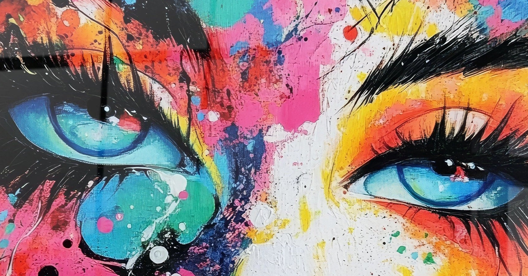 Tableau abstrait Coloré Pop Art