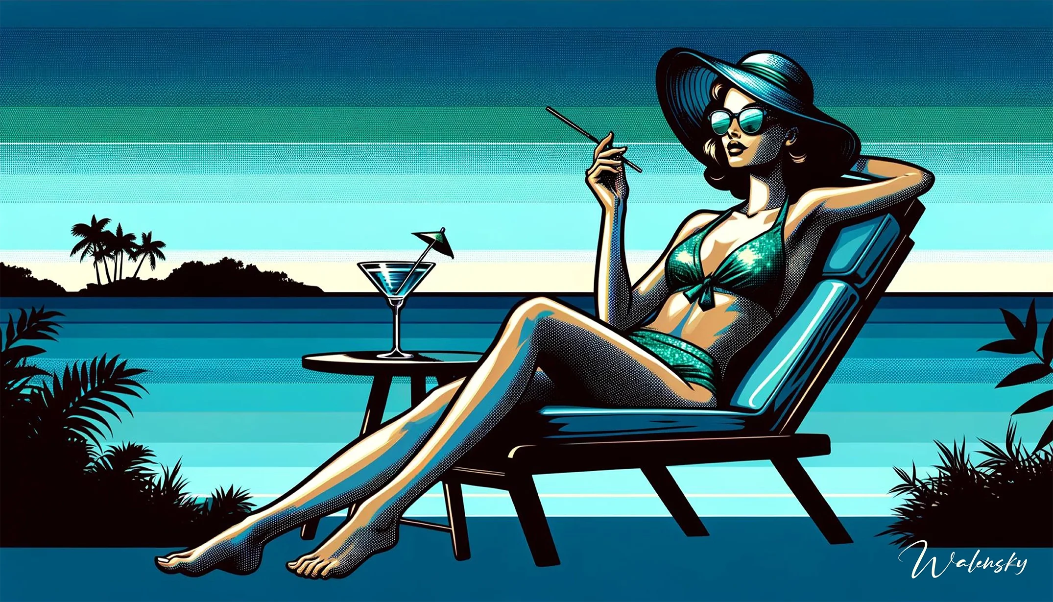 Tableau au charme vintage pour salle de bain, avec références stylistiques d'époque créant une atmosphère nostalgique et apportant caractère et histoire à l'espace contemporain.