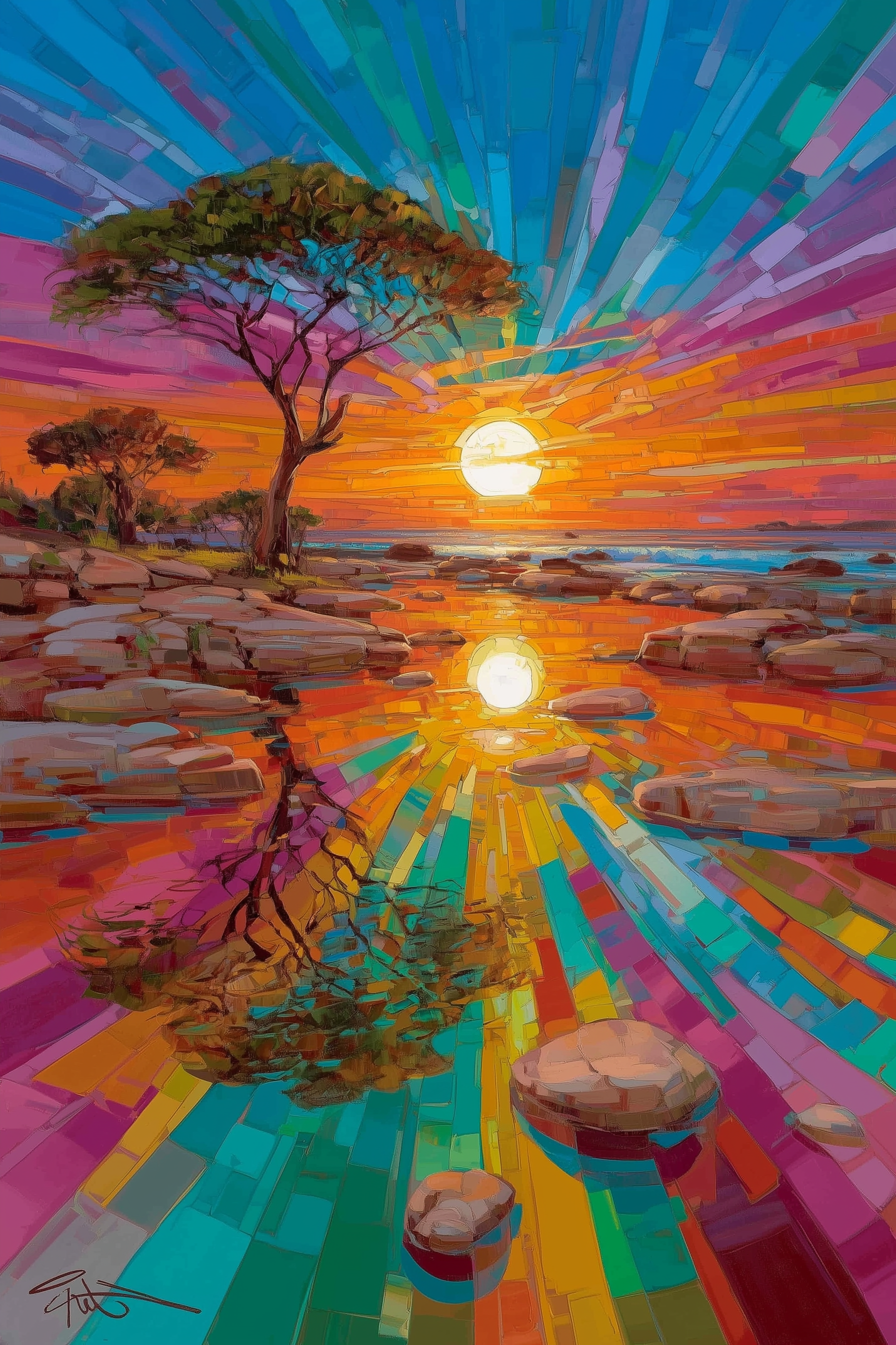 Tableau Paysages africains