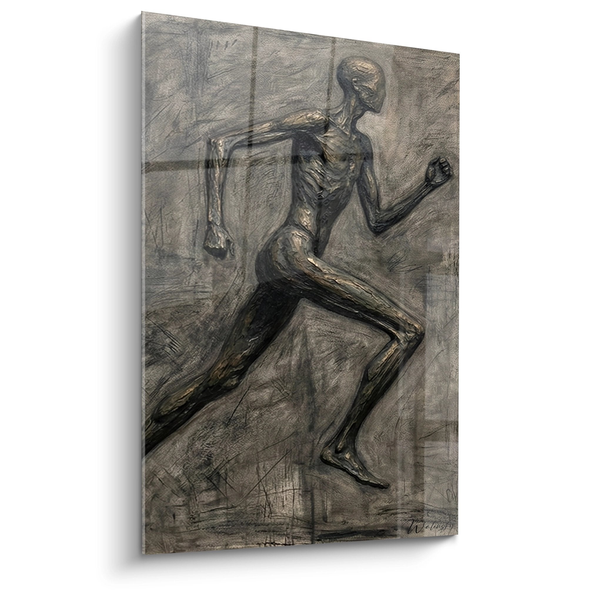 Quadro murale raffigurante un corridore in stile anatomico, arte corsa per decorazione sportiva moderna