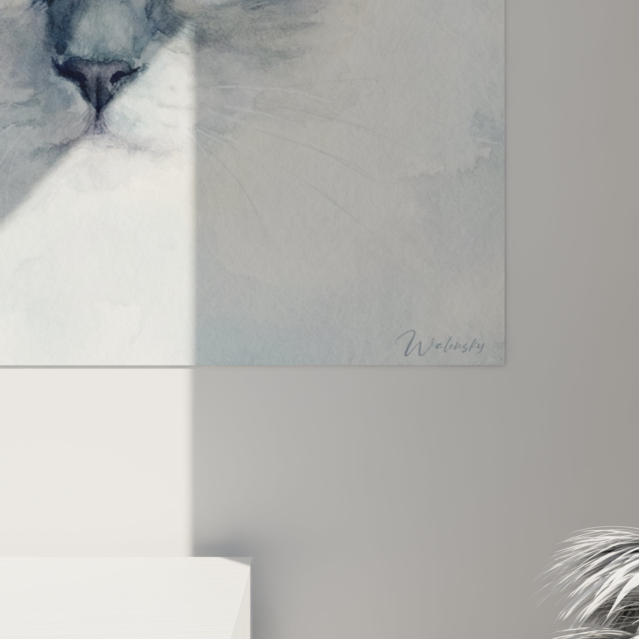 Overview Birman cat wall art, modern feline art for chic interior decoration