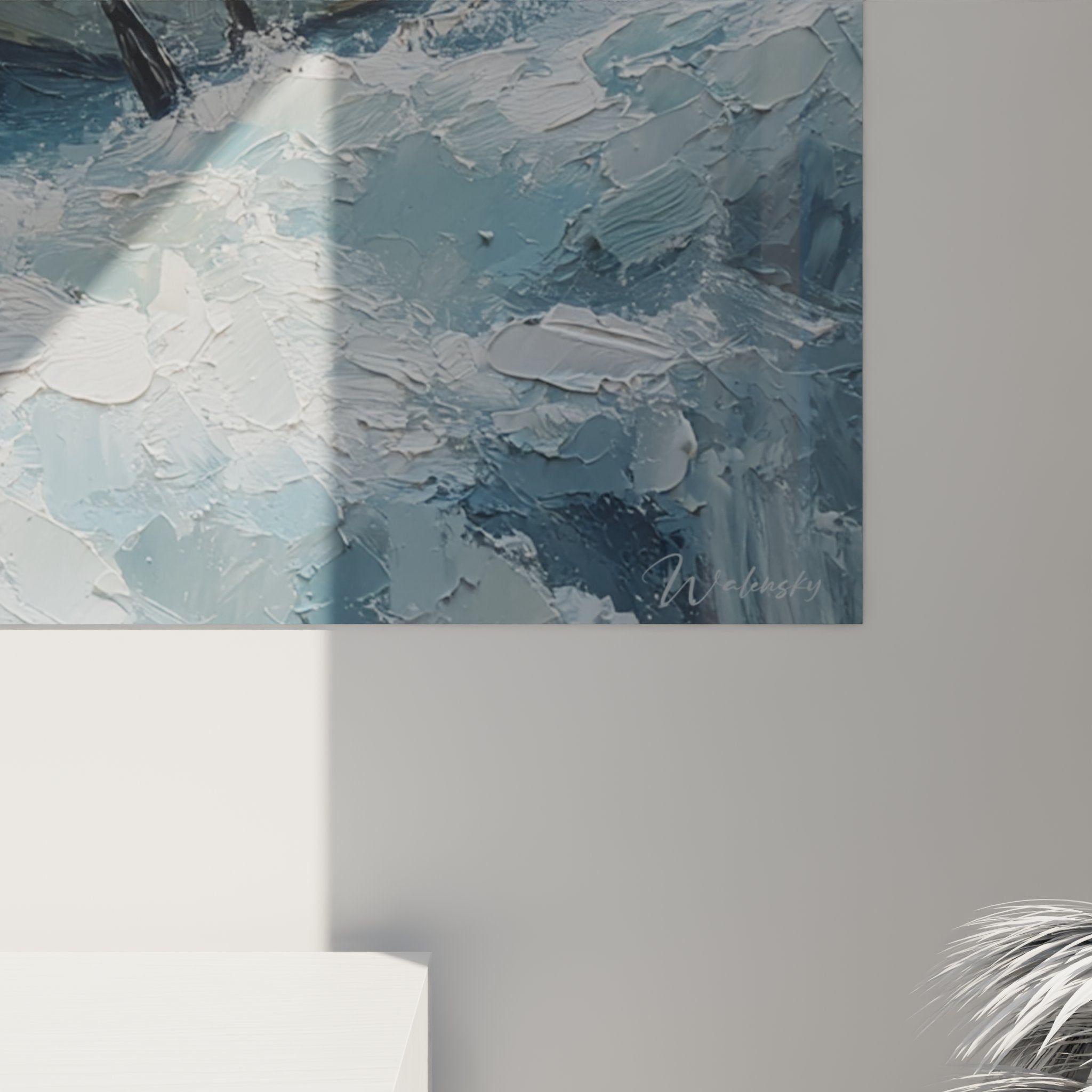 Vista d'insieme quadro rafting murale decorazione d'interni tema avventura sport acquatici