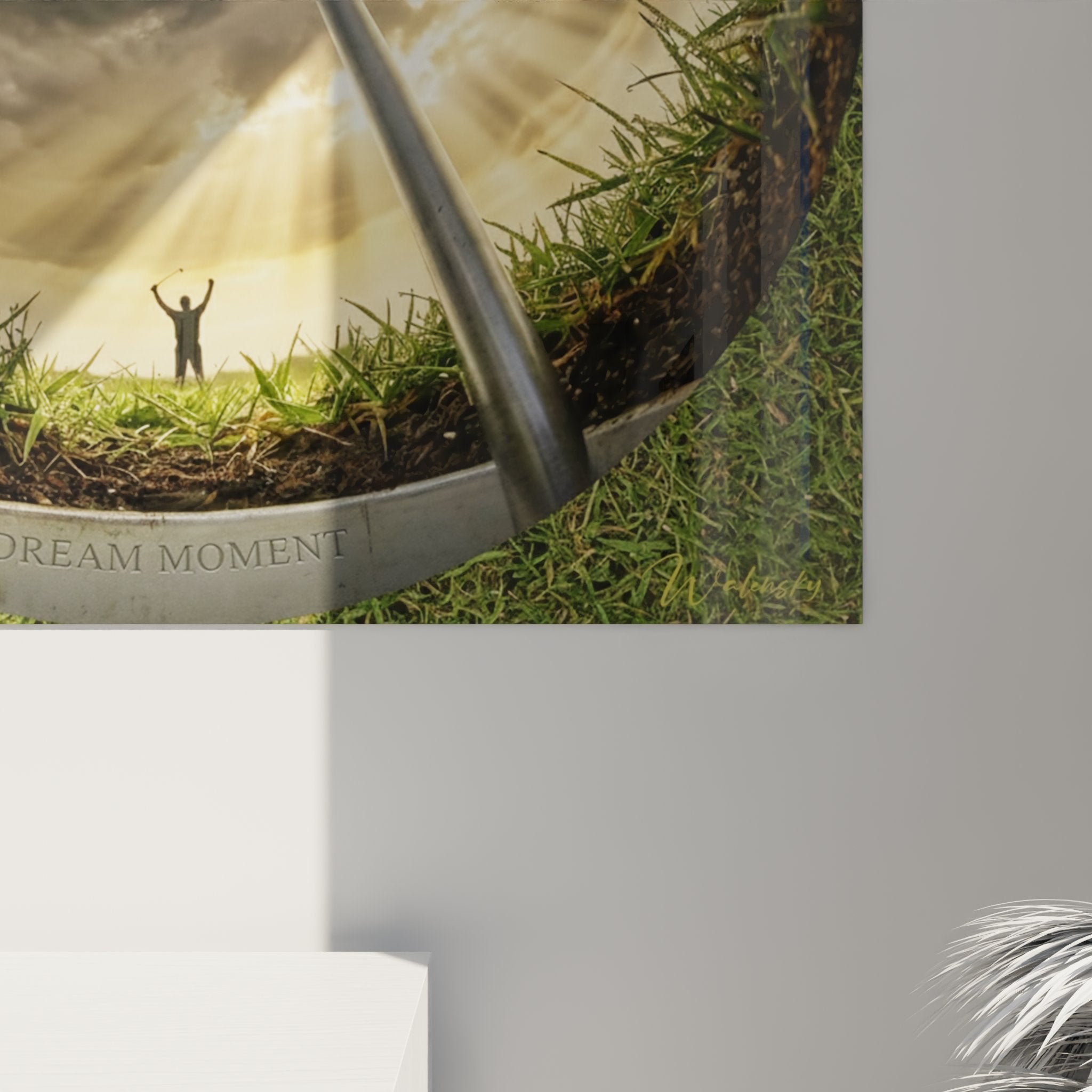 Vue d'ensemble du tableau golf Dream Moment dans un intérieur contemporain, style déco golf