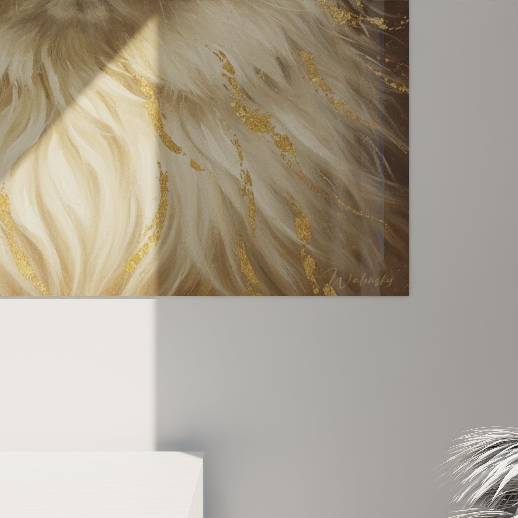 Himalayan cat portrait artistic painting interior decoration elegant style wall art