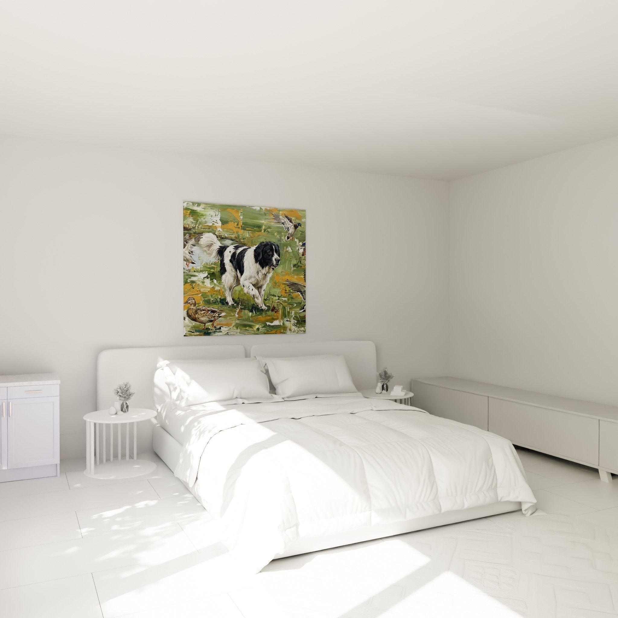 newfoundland dog wall art bedroom natural ambiance landseer