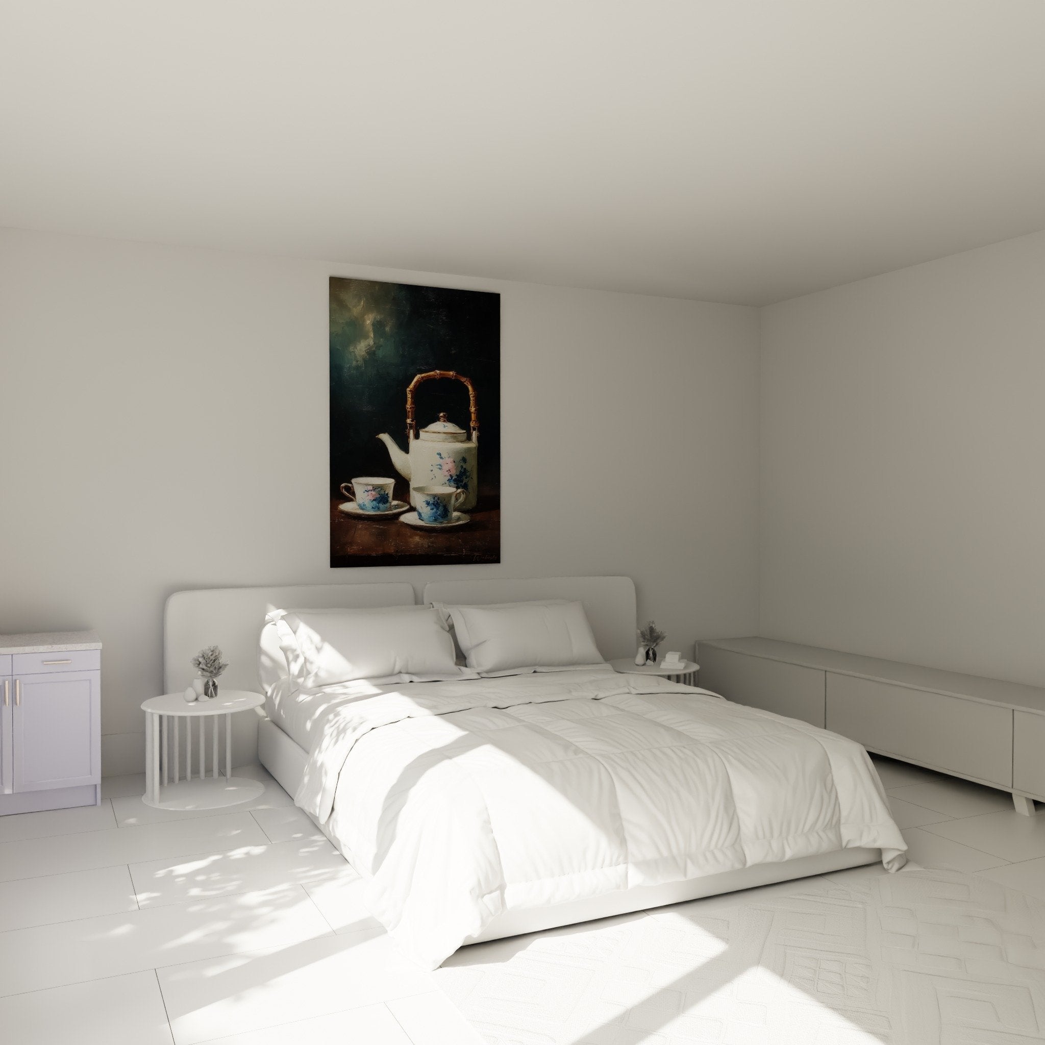 decoration murale chambre theiere japonaise porcelaine service the traditionnel ambiance zen intimiste