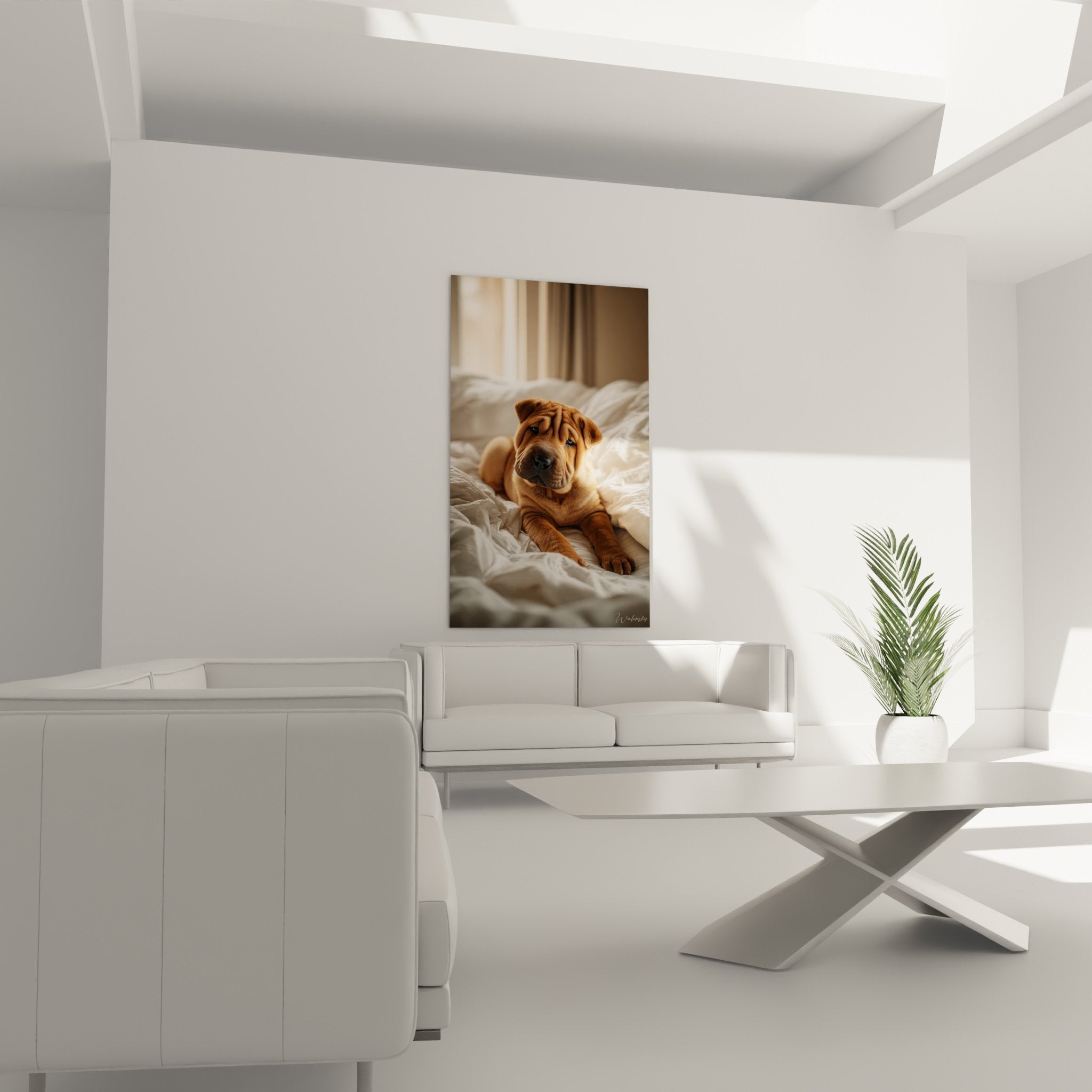 detail chiot shar pei plis caracteristiques pelage fauve cuivre expression melancolique