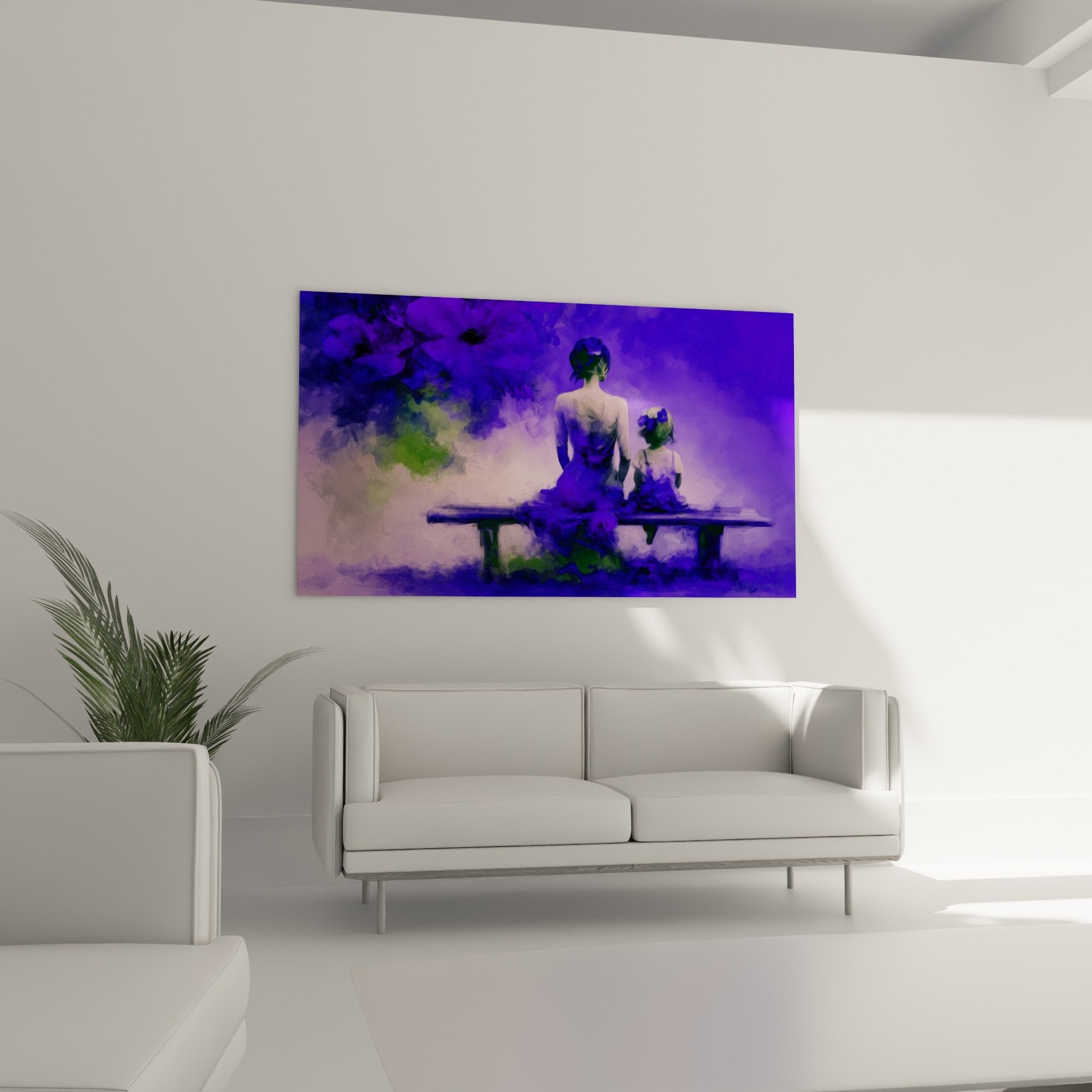 Dettaglio quadro papaveri viola porpora texture impressionista pittura floreale moderna sfumature lilla