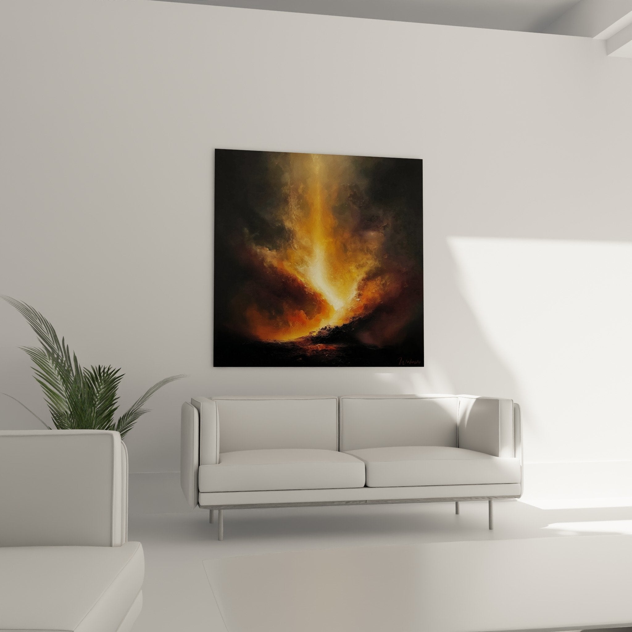 Detailexplosion goldenes Licht kupferne Wolken Feng Shui Süd Feuer malerische Textur