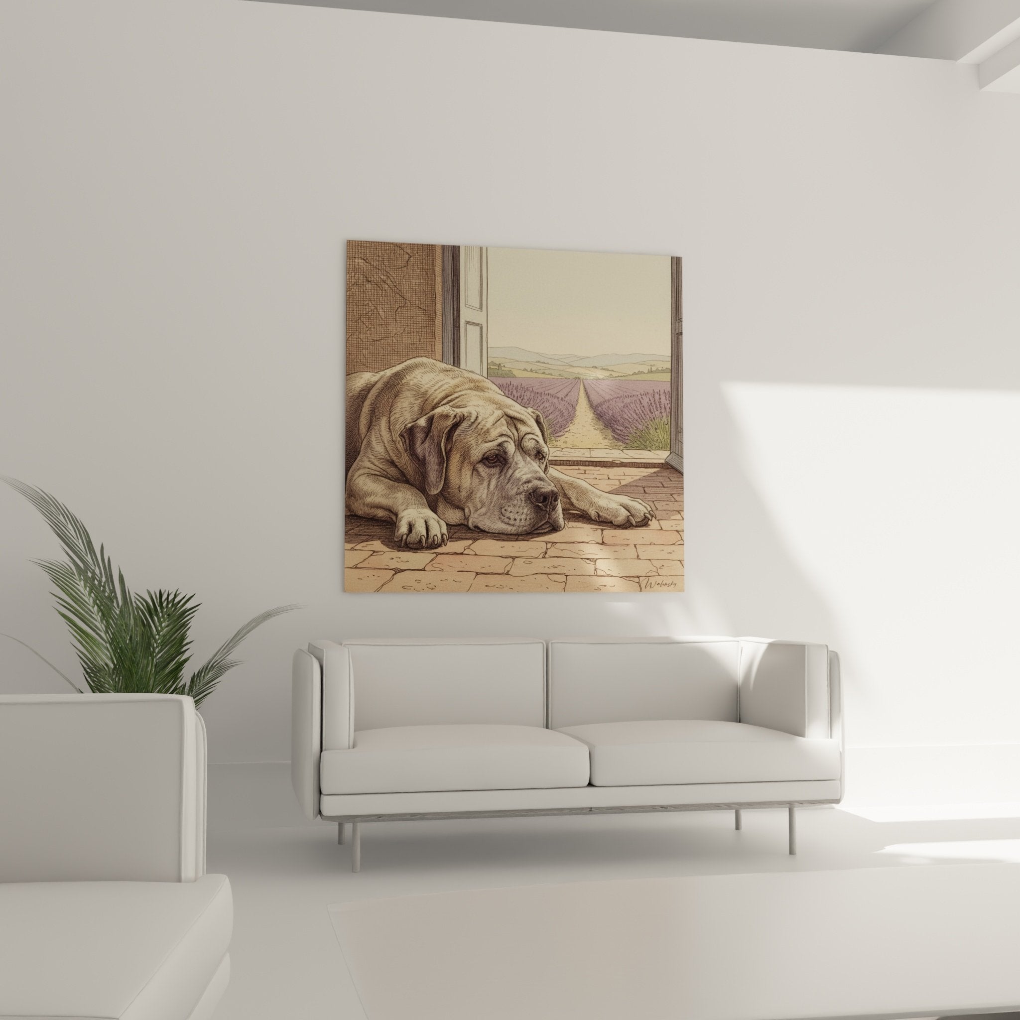 Detail gravure pelage Bullmastiff texture hachures fines technique artistique classique realiste